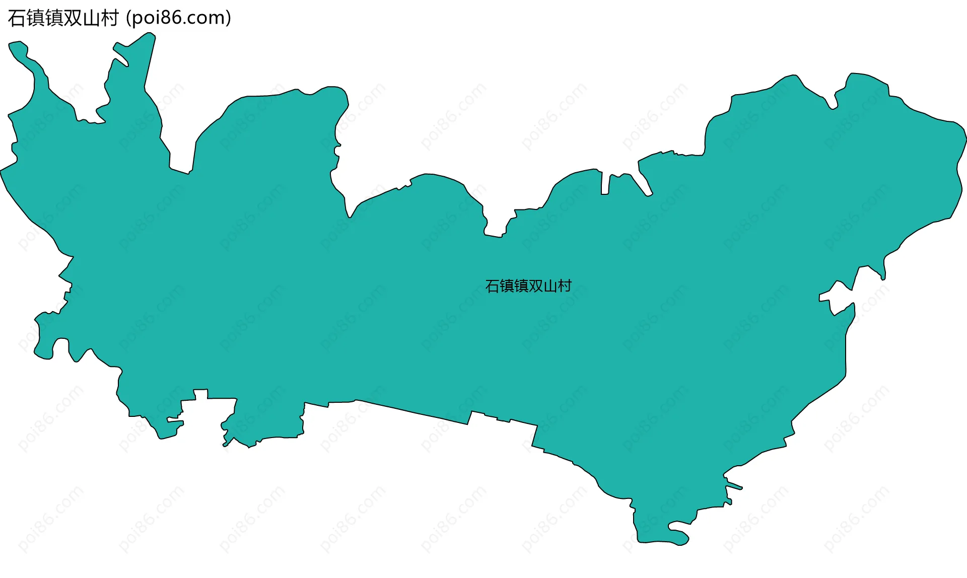 石镇镇双山村边界地图