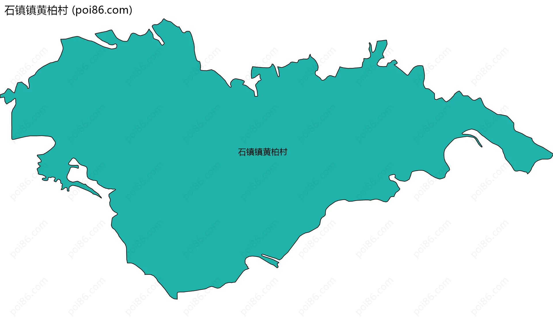 石镇镇黄柏村边界地图
