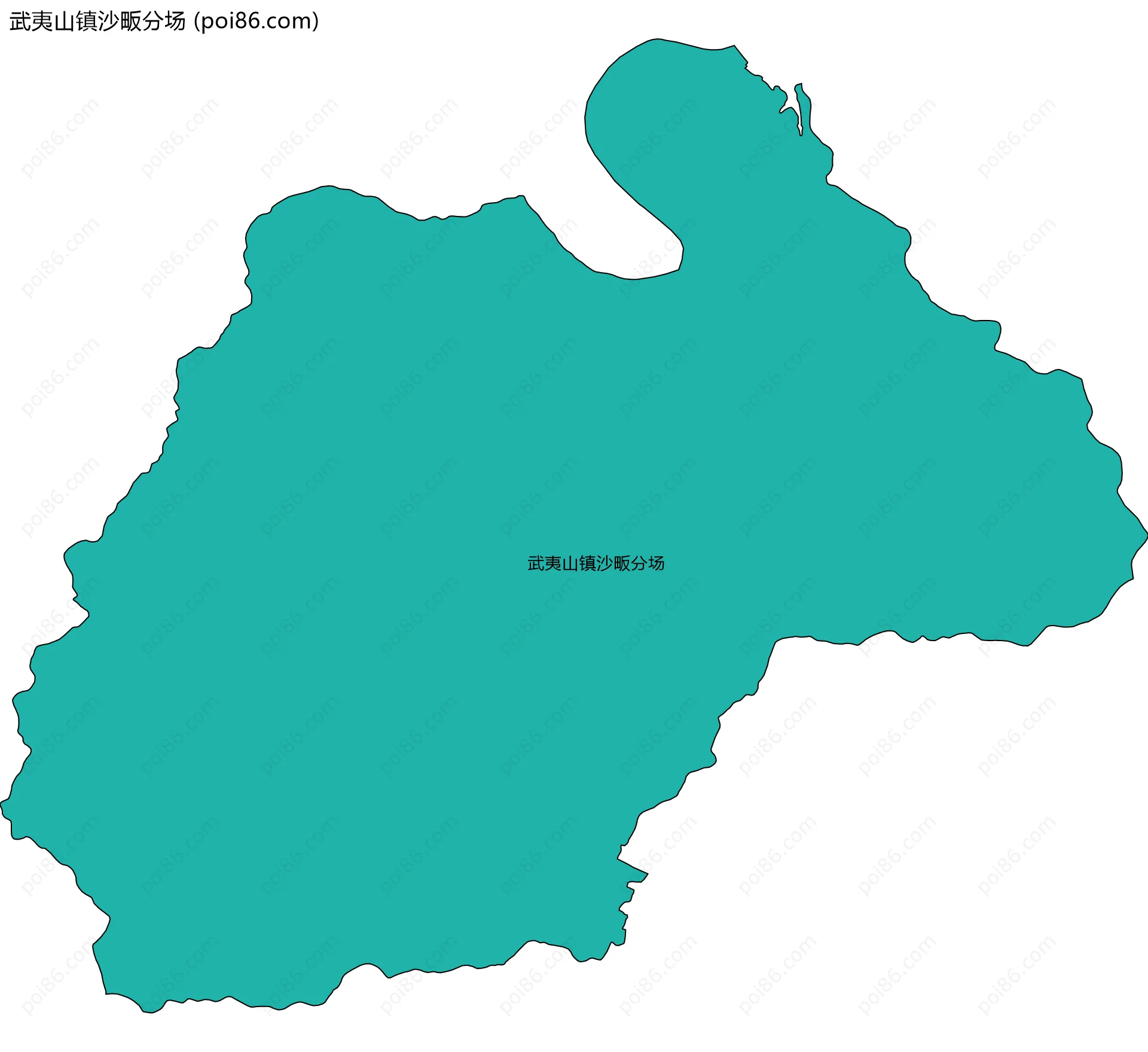 武夷山镇沙畈分场边界地图