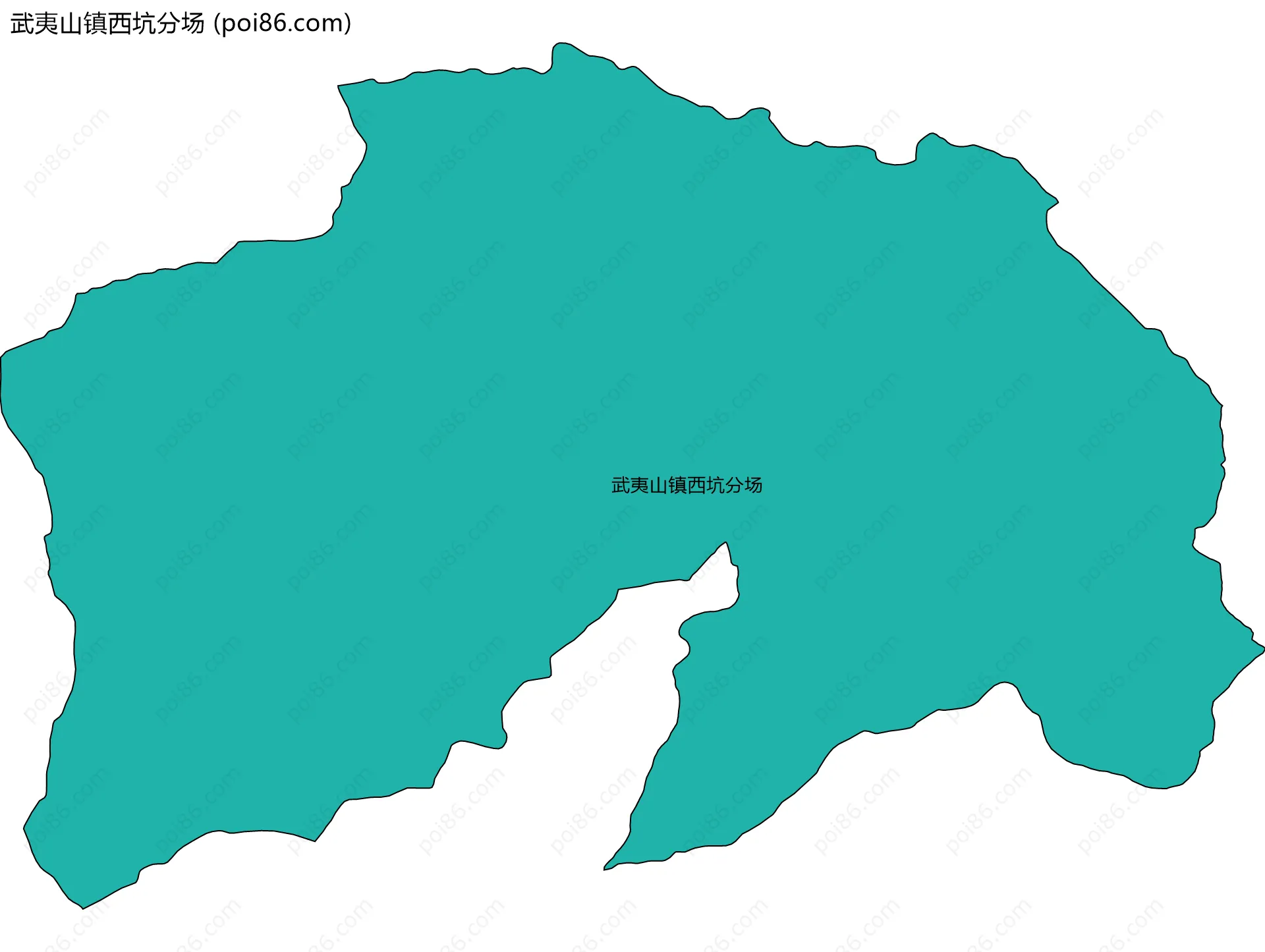 武夷山镇西坑分场边界地图