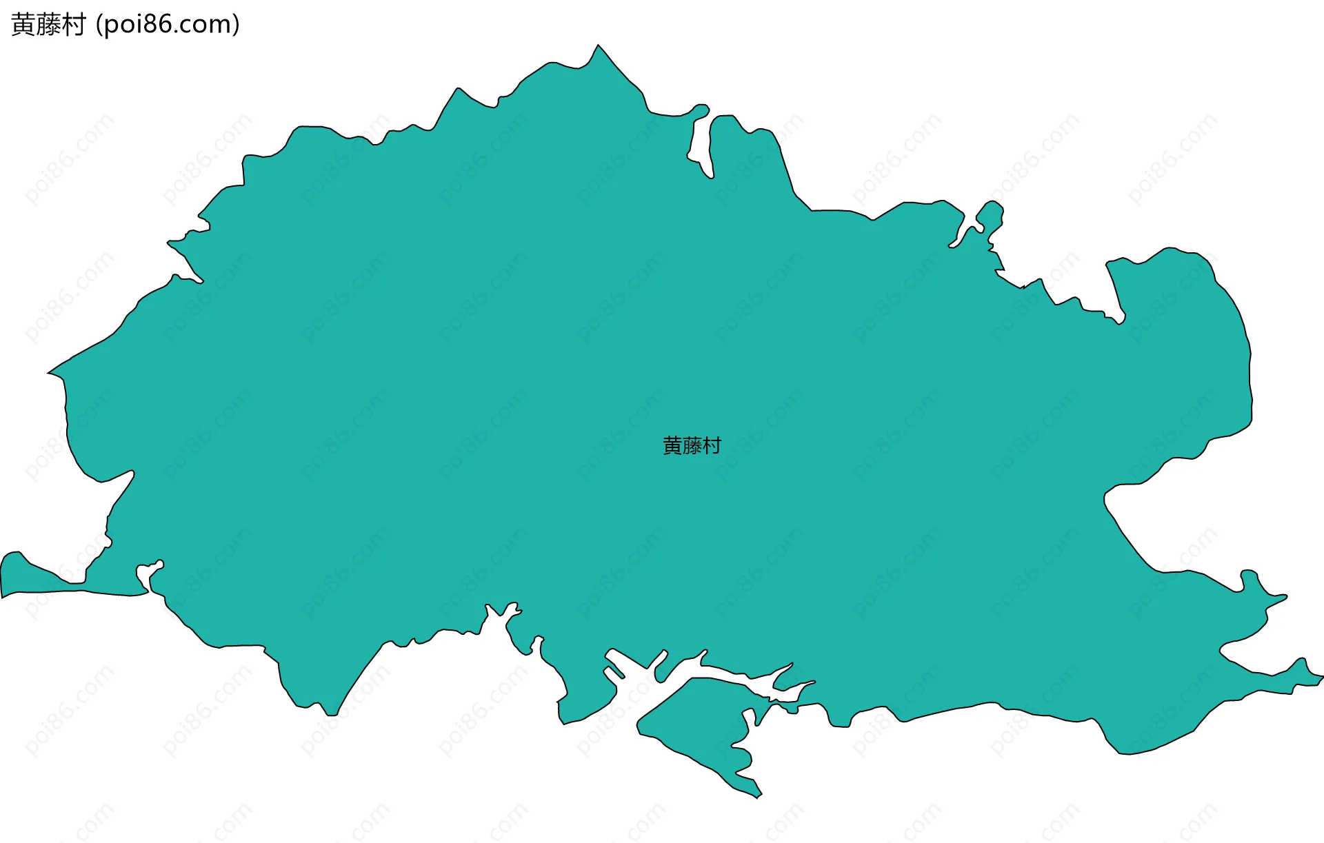 黄藤村边界地图