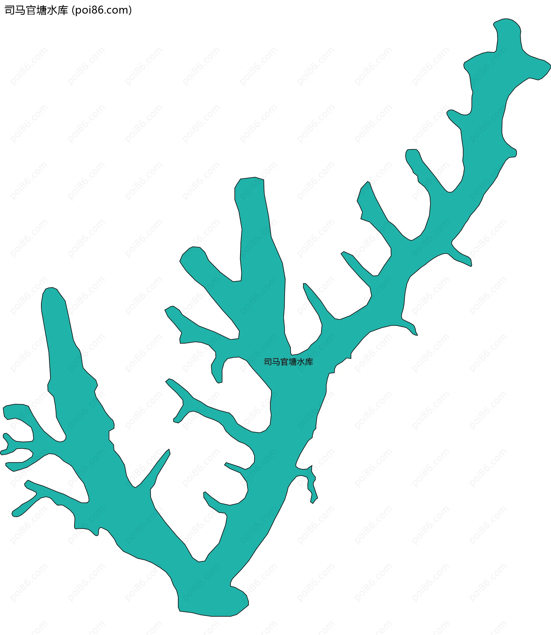 司马官塘水库边界地图