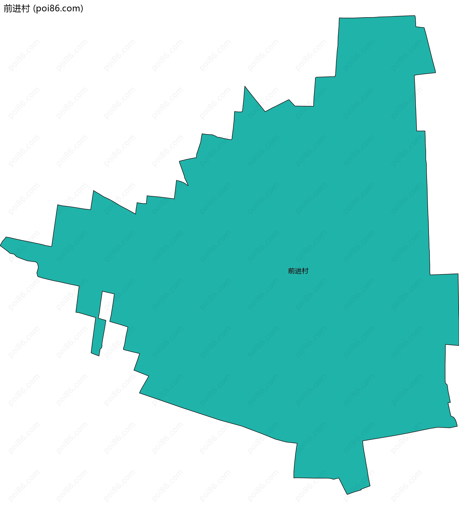 前进村边界地图