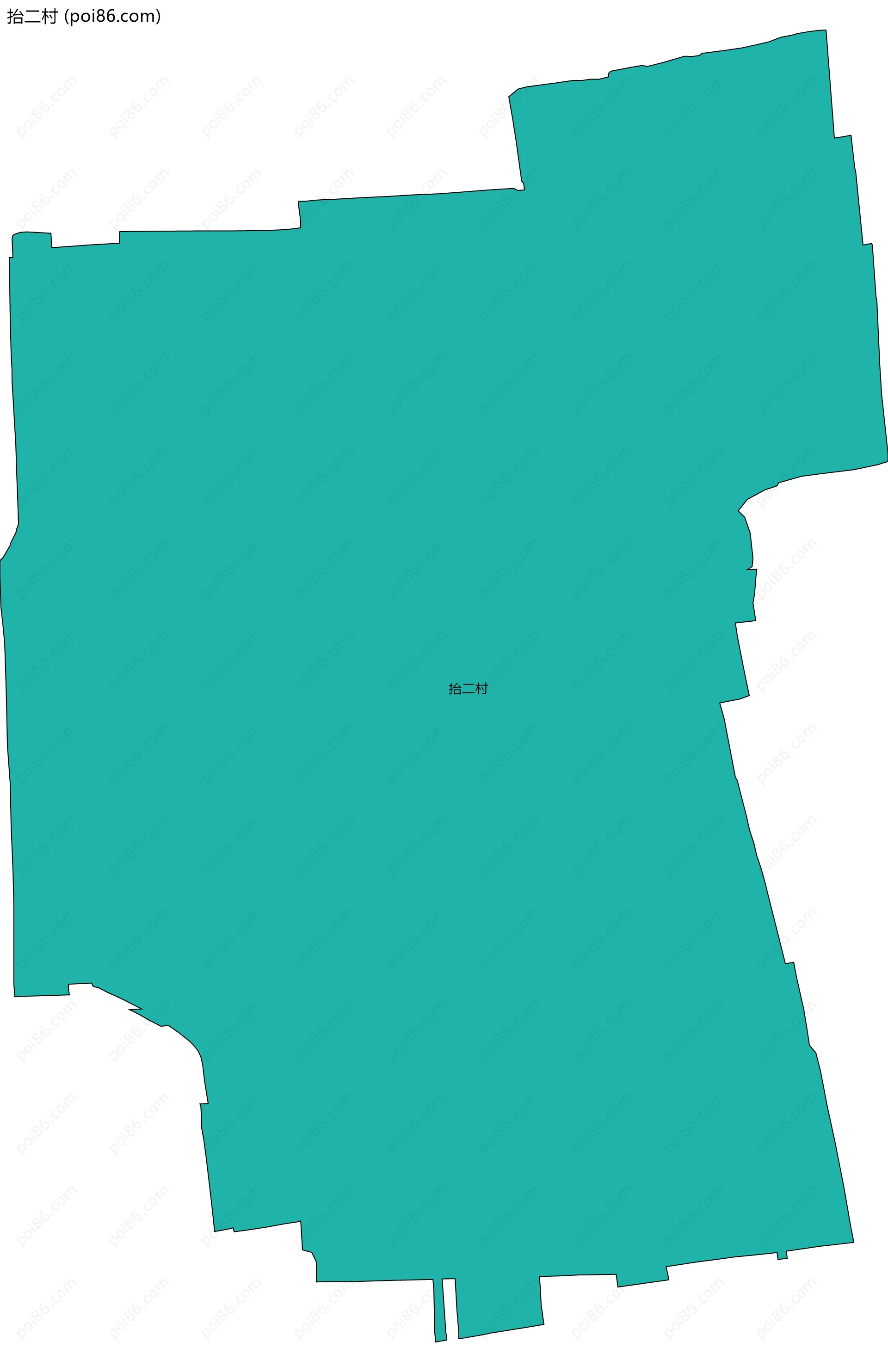 抬二村边界地图