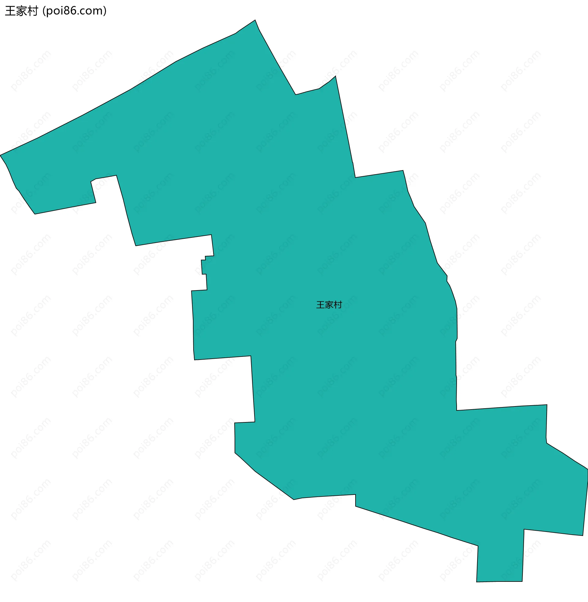 王家村边界地图