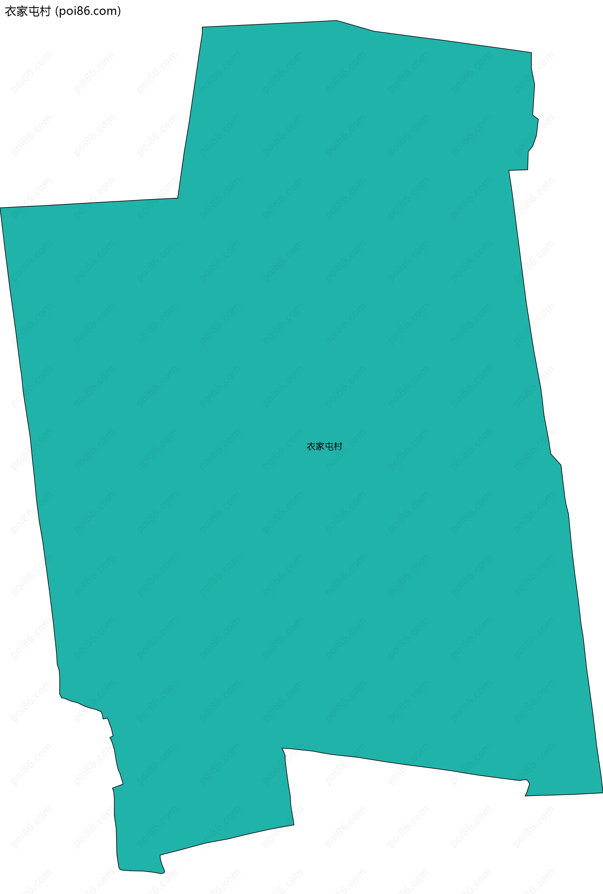 衣家屯村边界地图