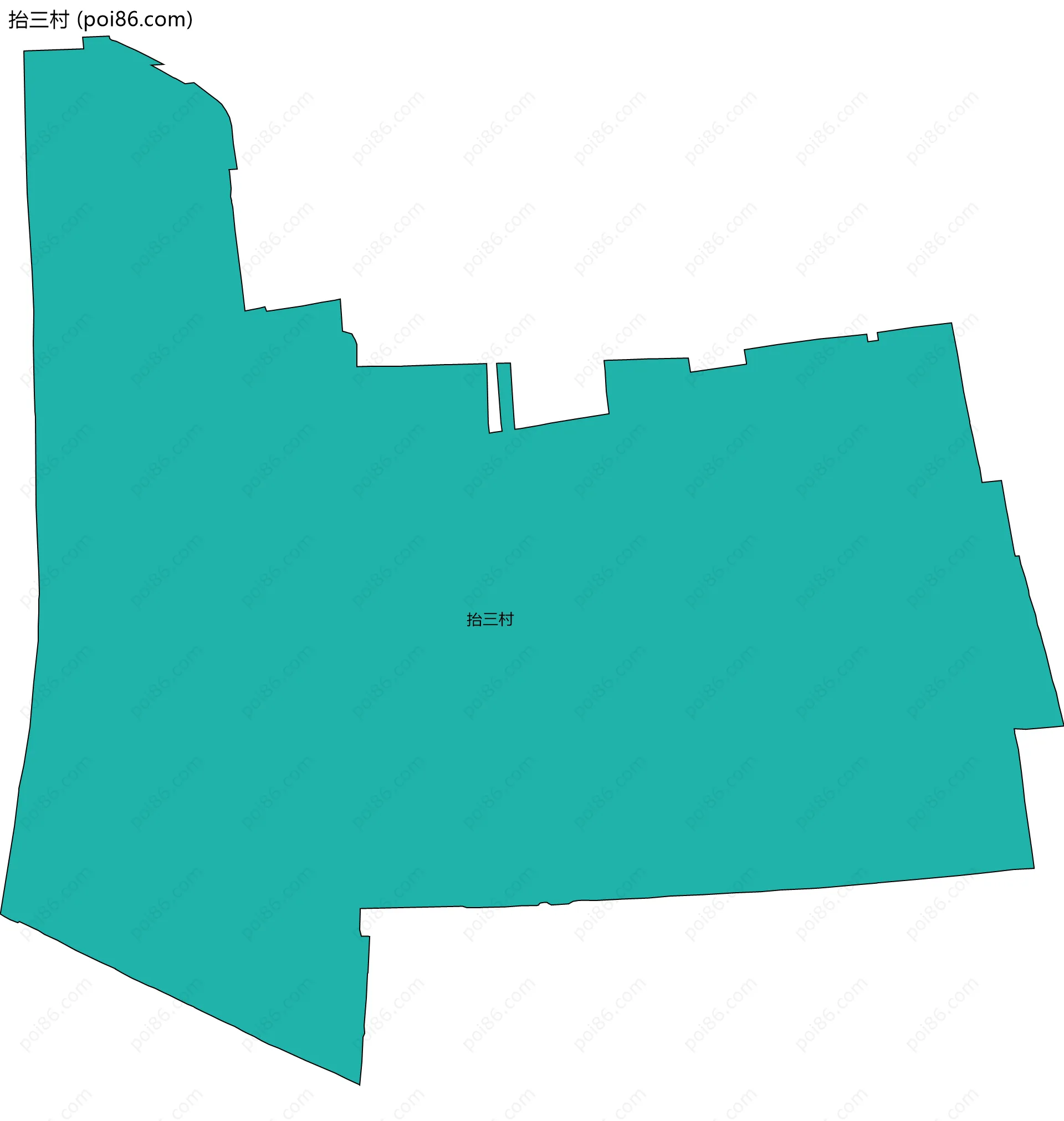 抬三村边界地图