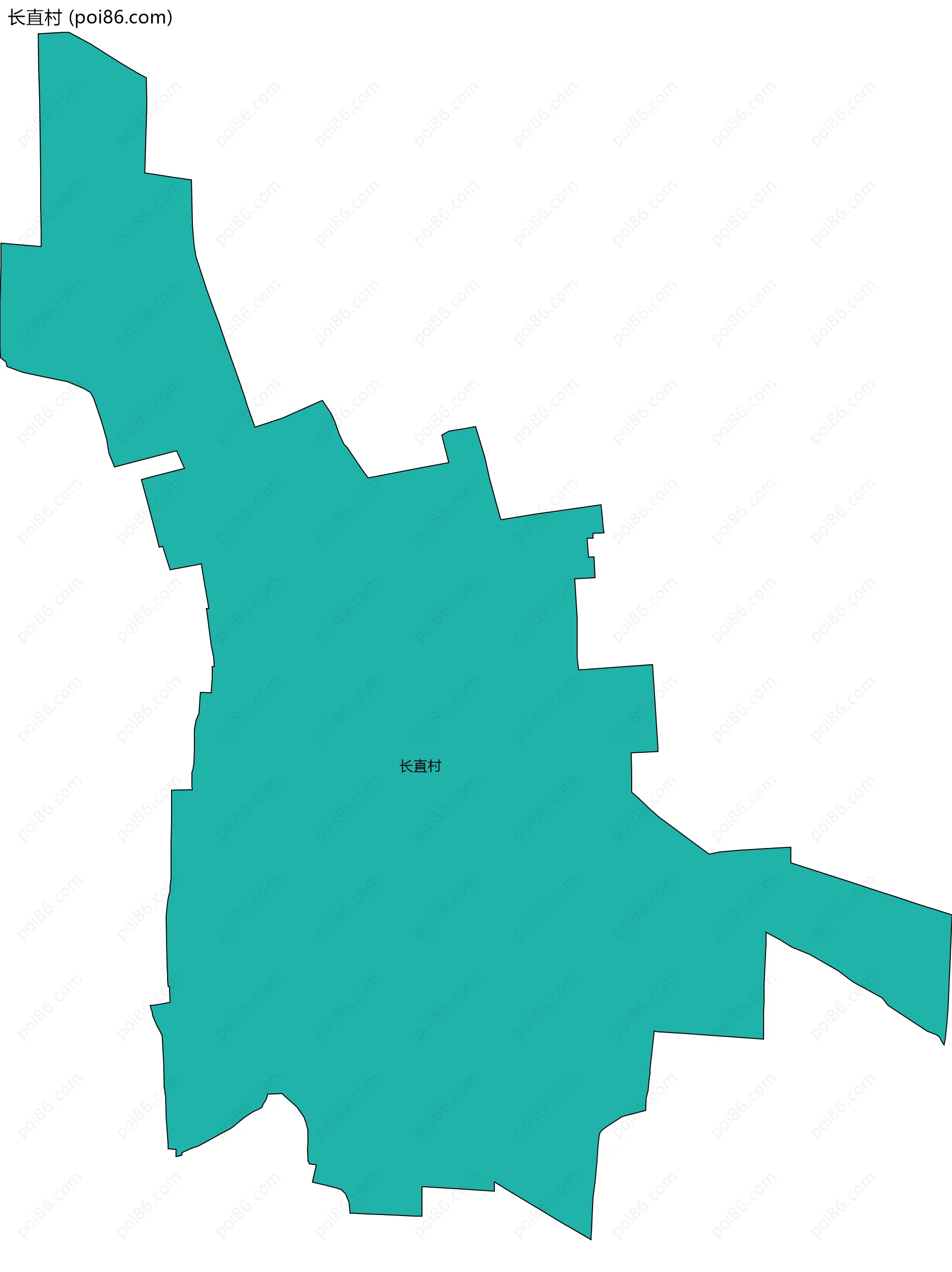 长直村边界地图
