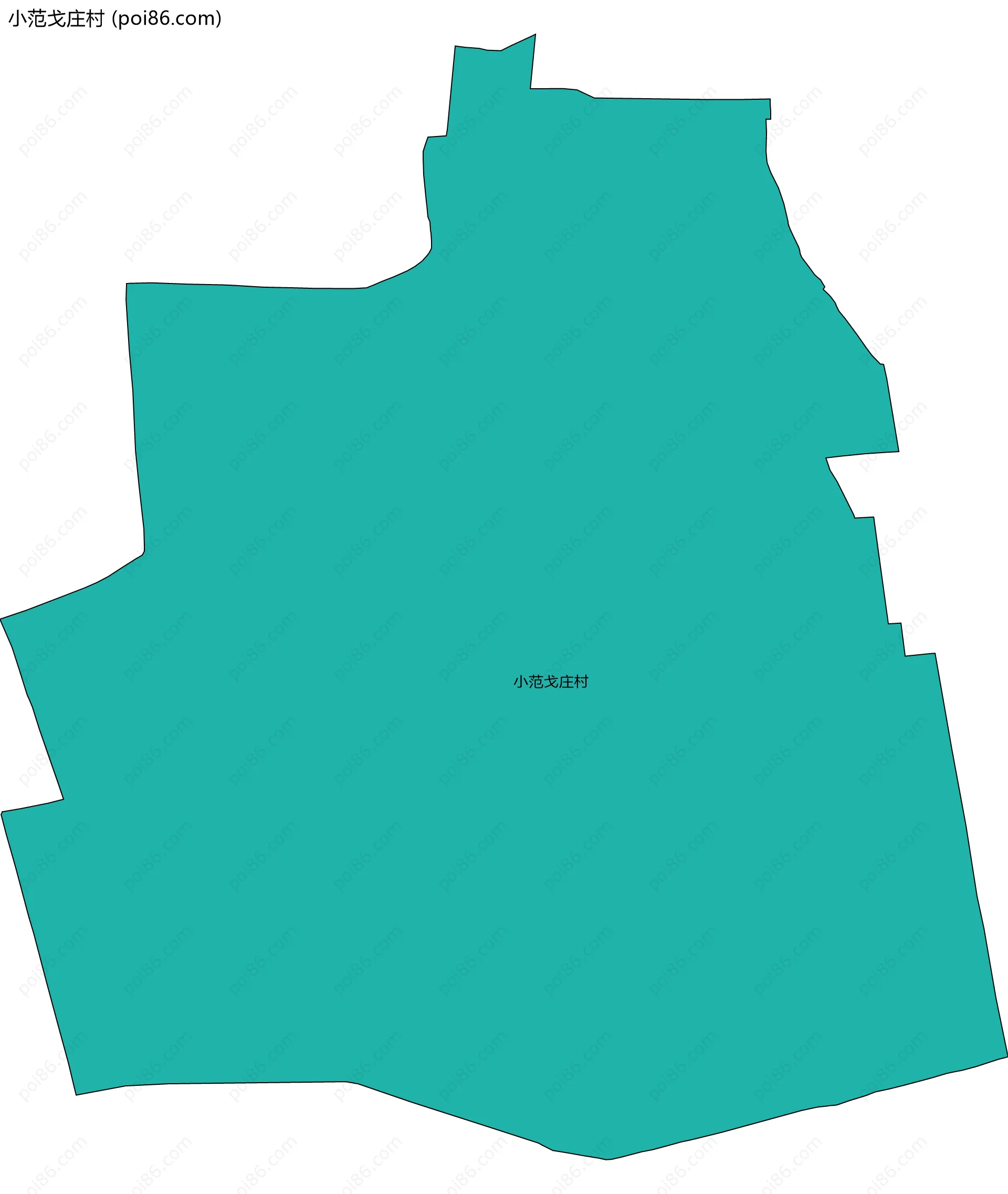 小范戈庄村边界地图