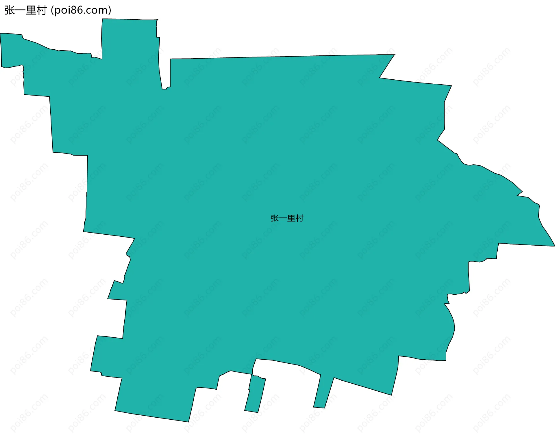 张一里村边界地图