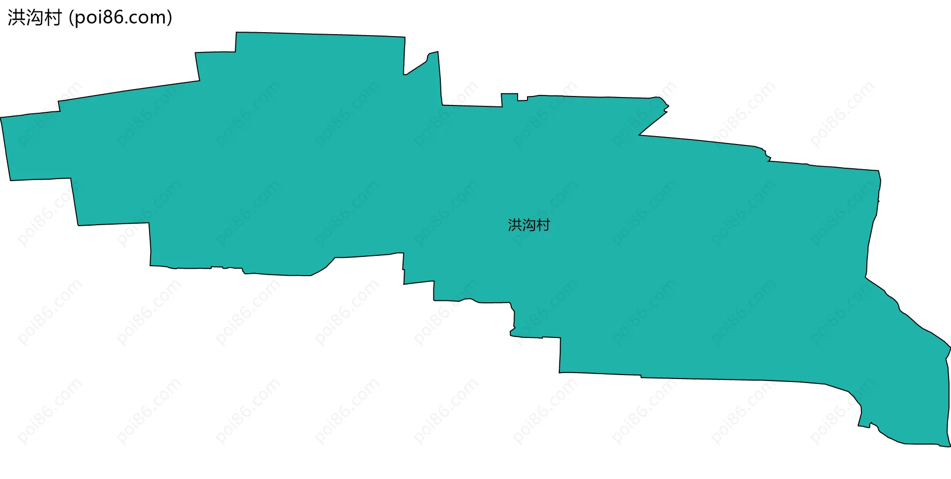 洪沟村边界地图