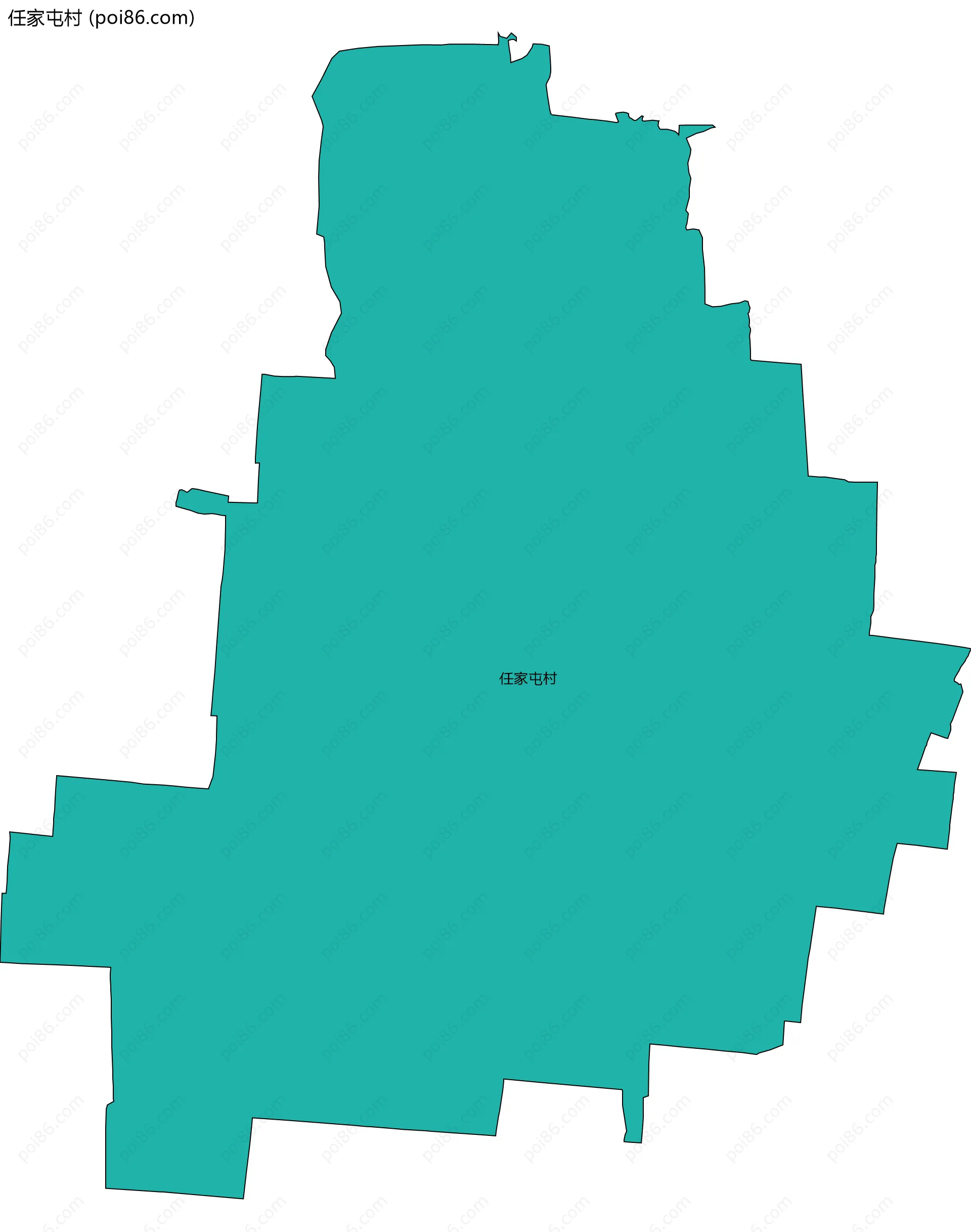 任家屯村边界地图