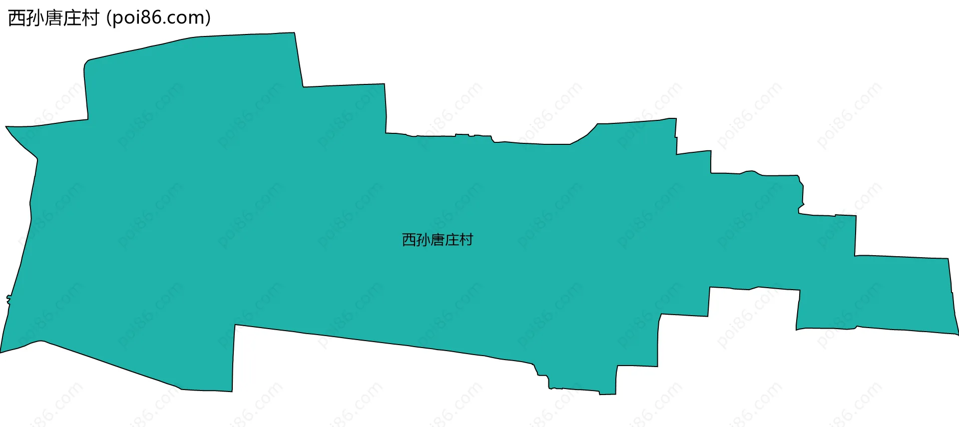 西孙唐庄村边界地图