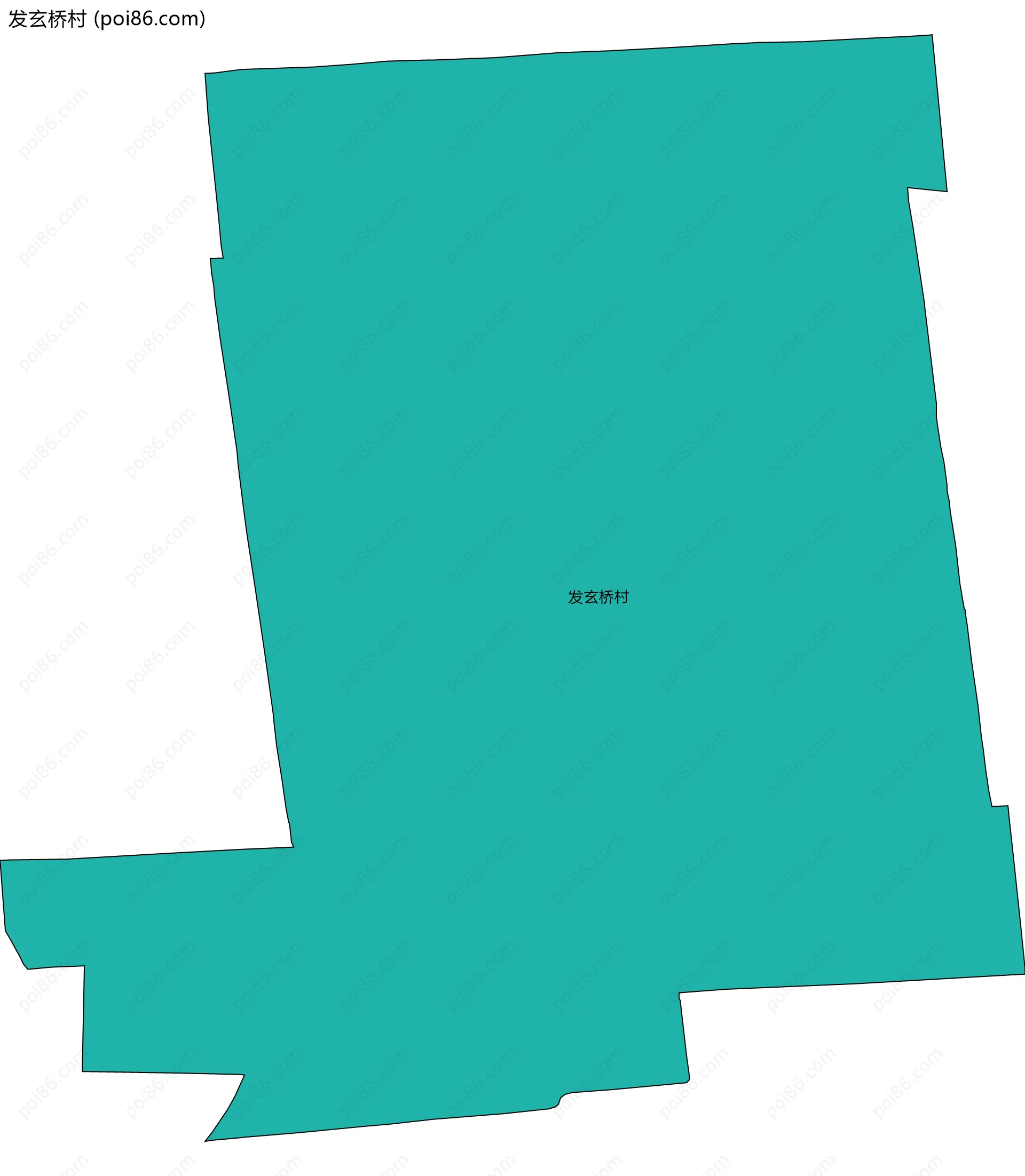 发玄桥村边界地图