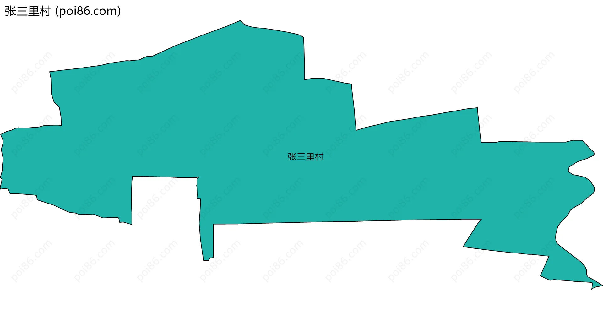 张三里村边界地图