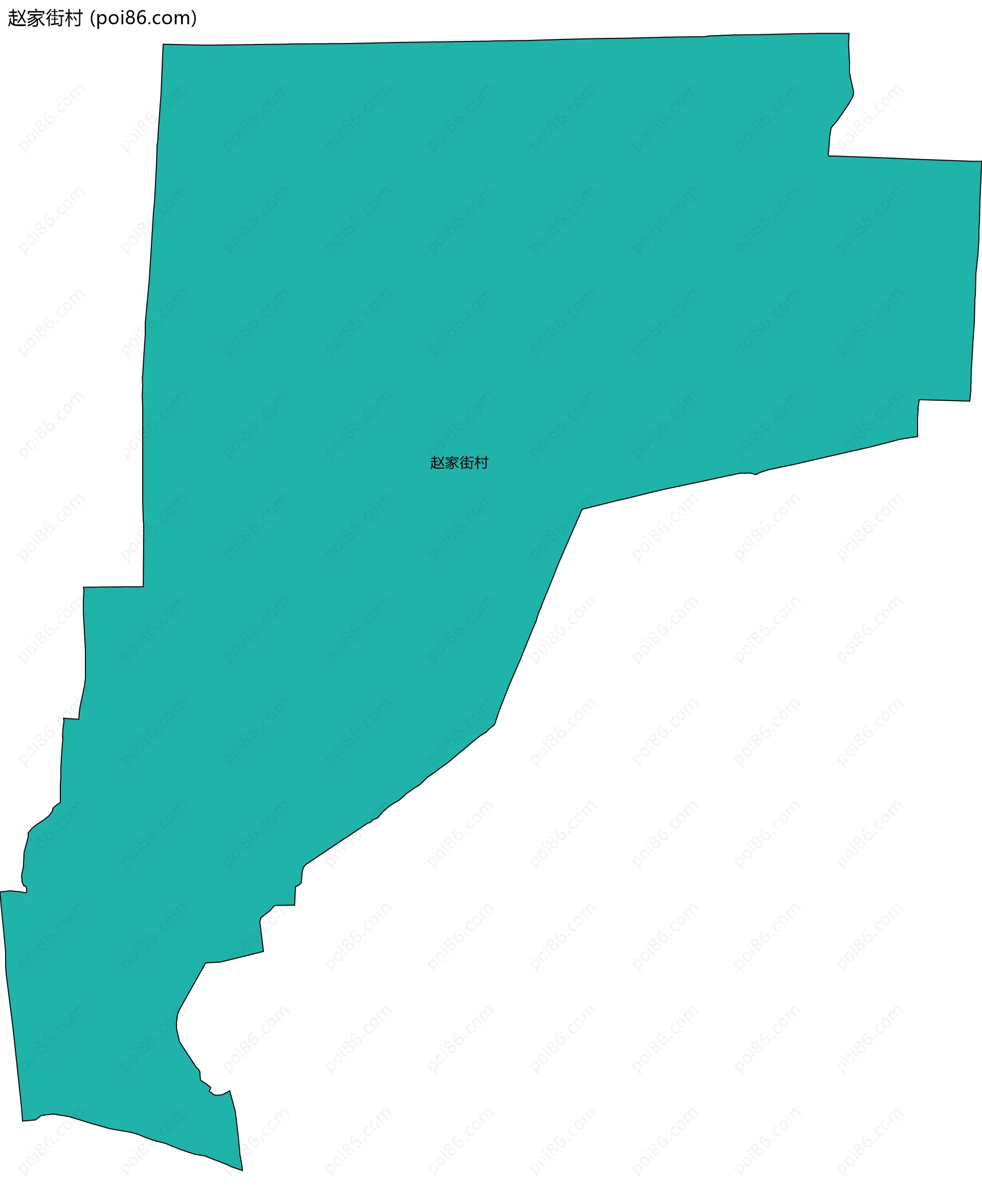 赵家街村边界地图