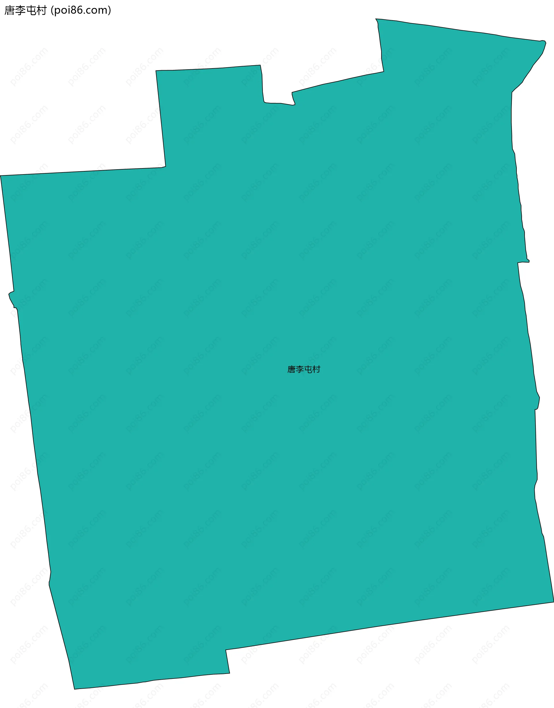 唐李屯村边界地图