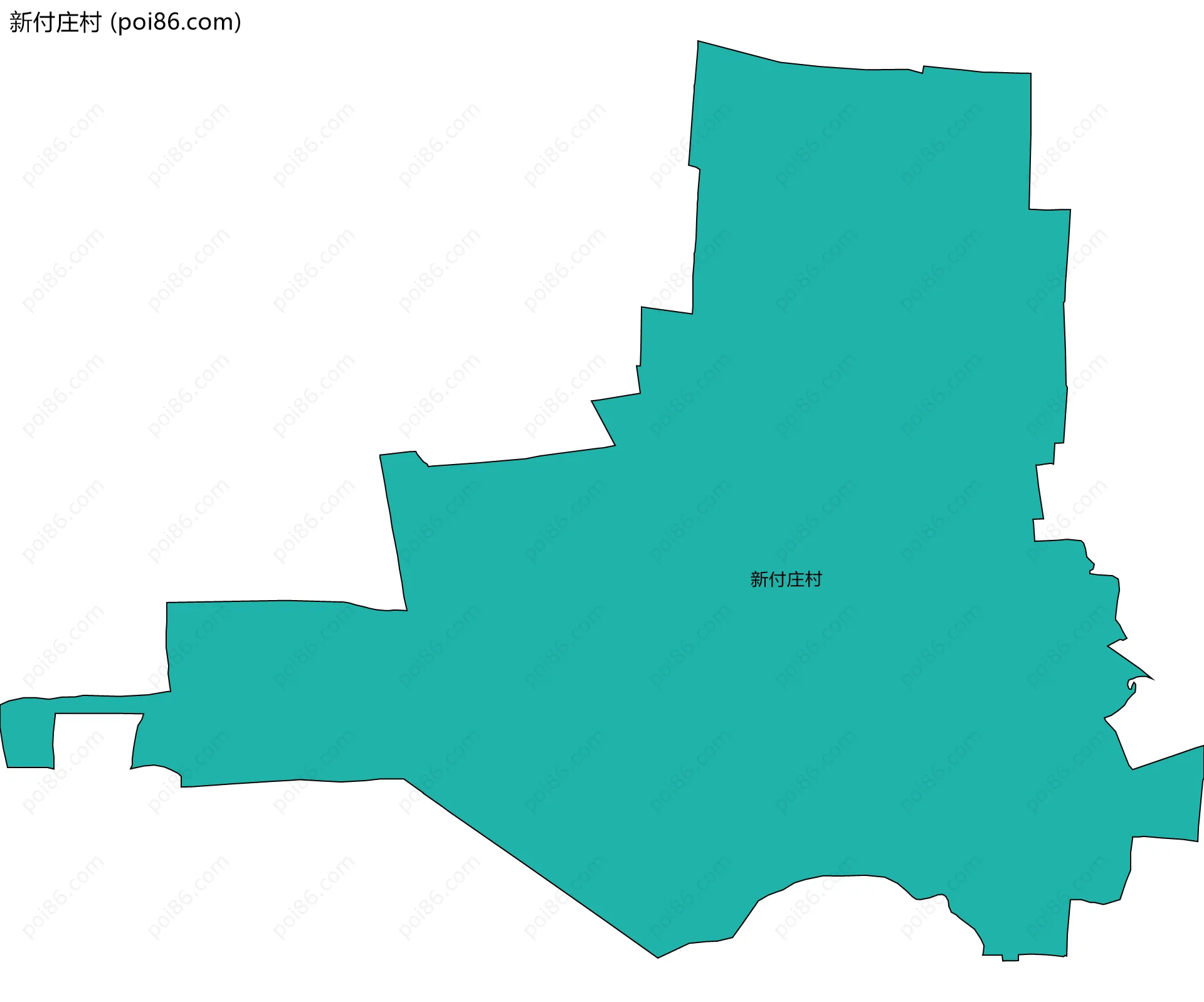 新付庄村边界地图