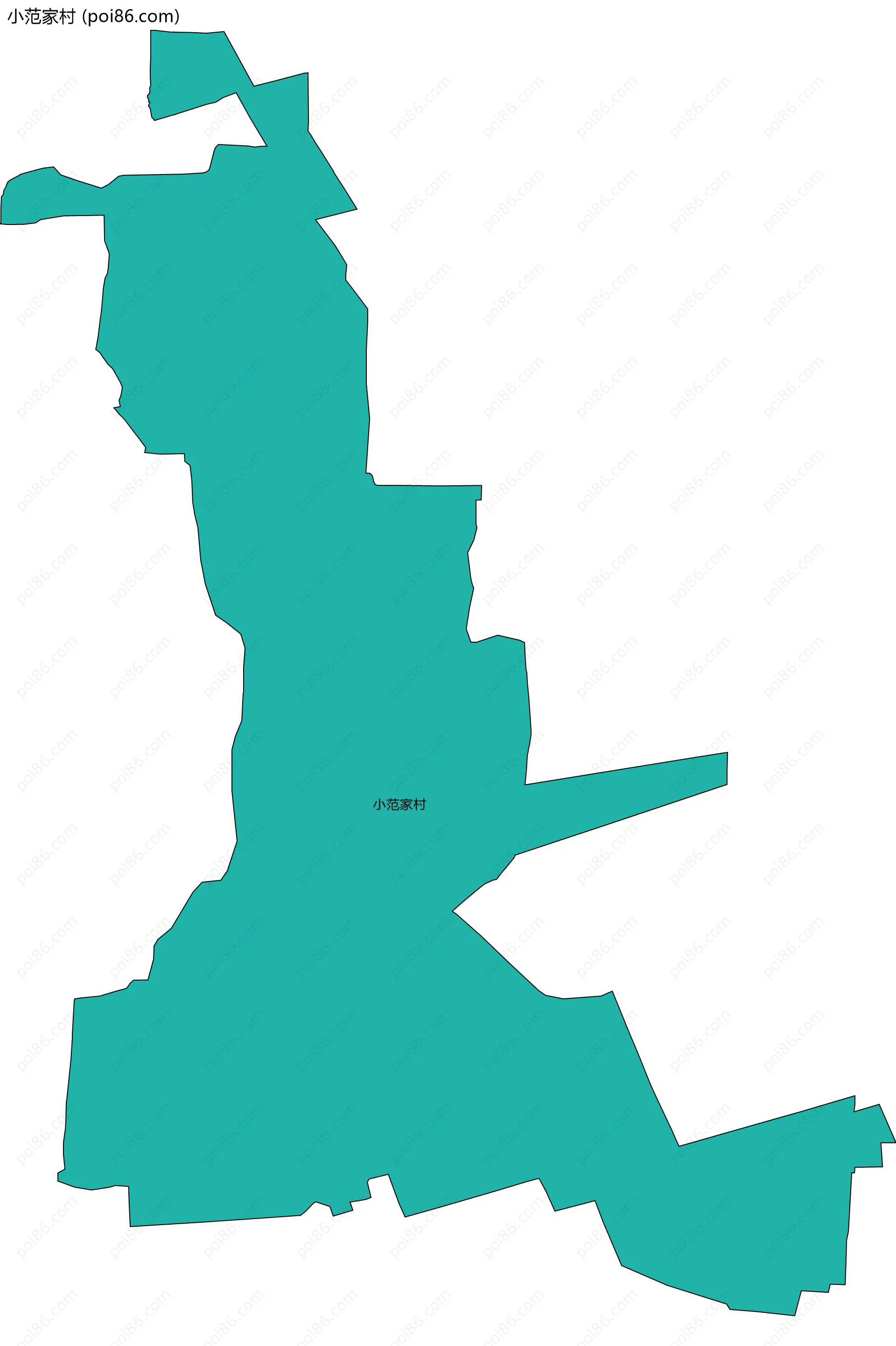 小范家村边界地图