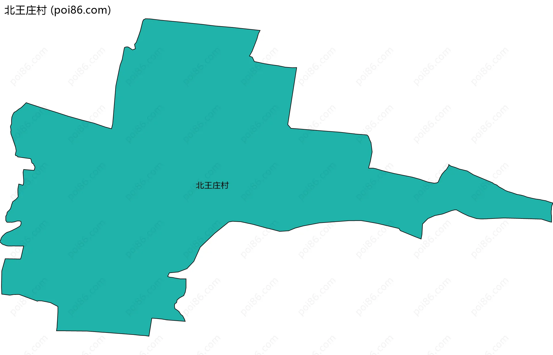 北王庄村边界地图
