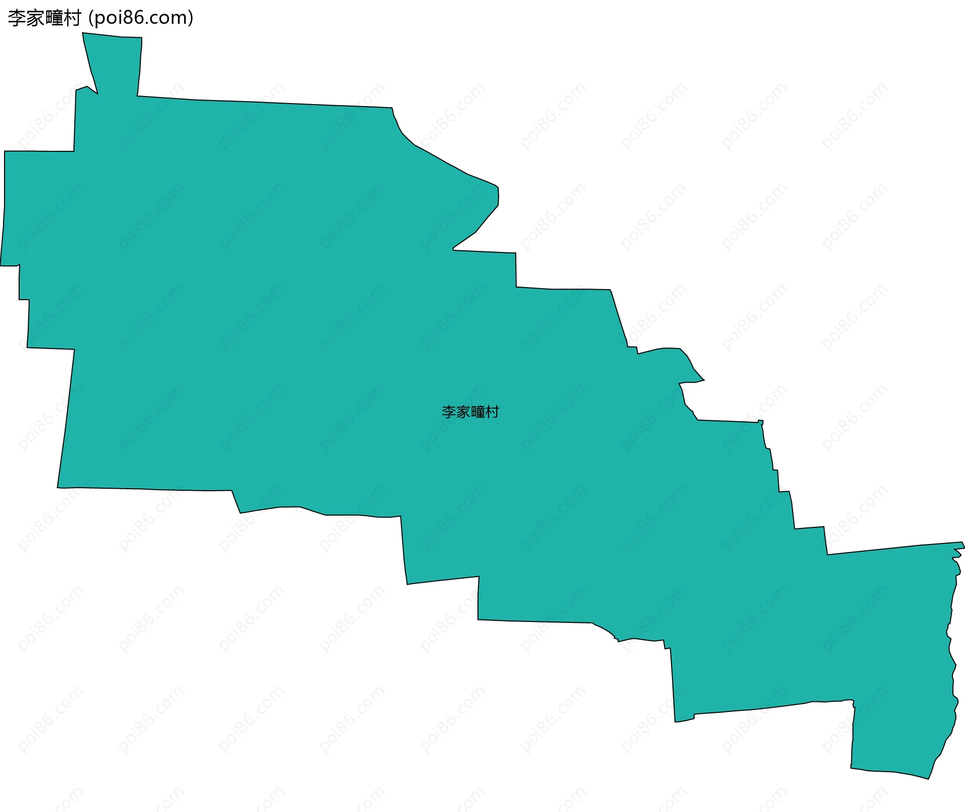 李家疃村边界地图