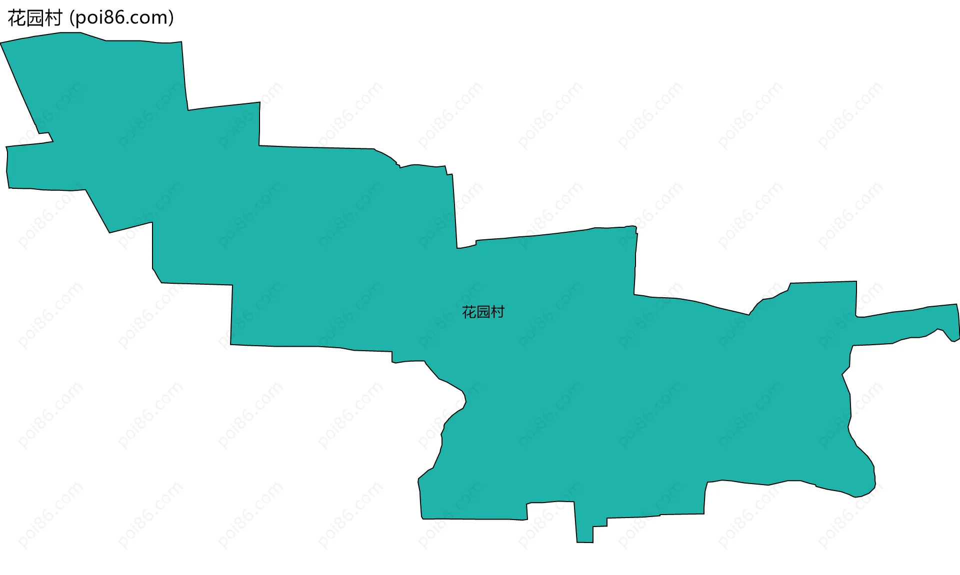 花园村边界地图