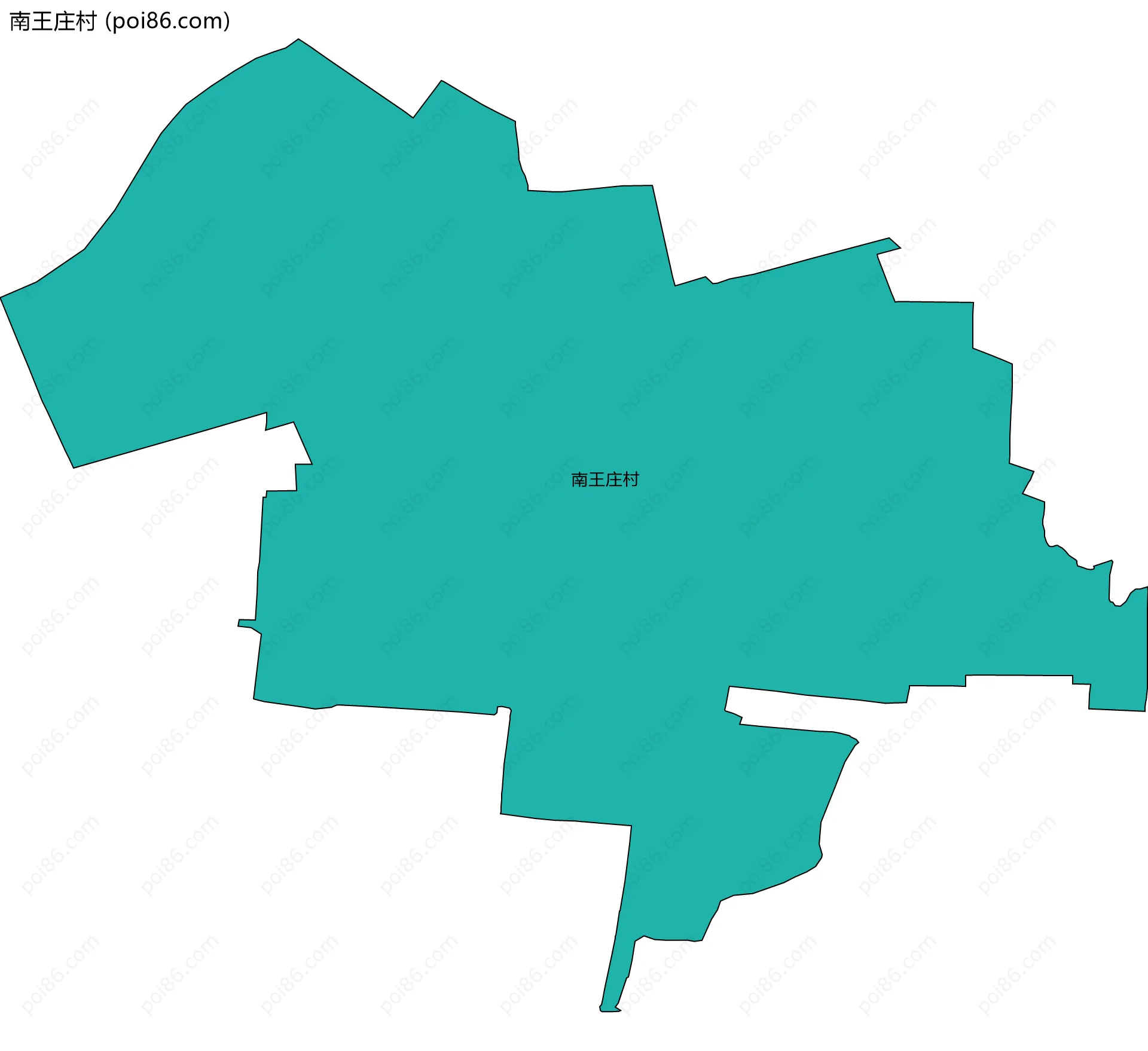 南王庄村边界地图