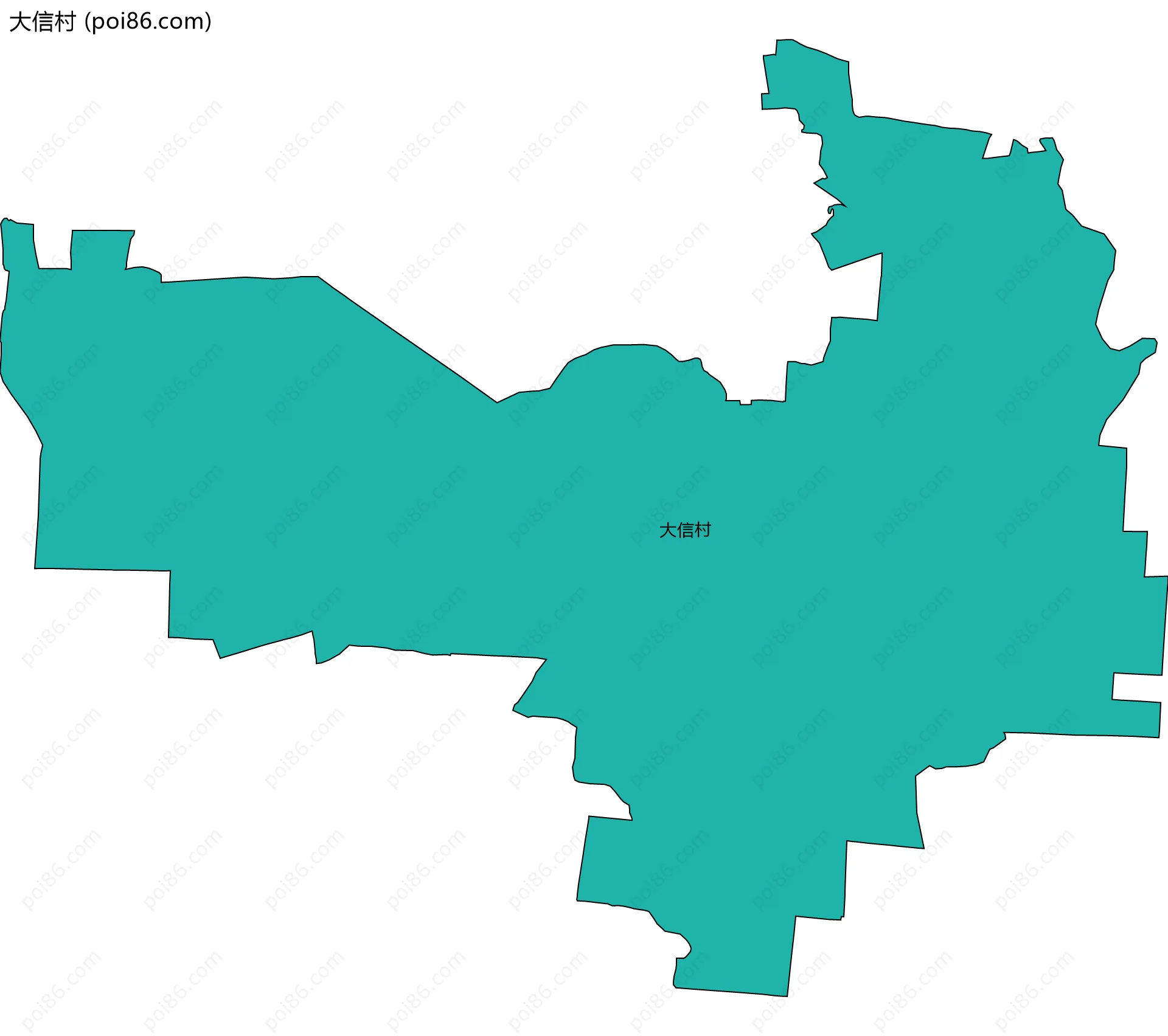 大信村边界地图