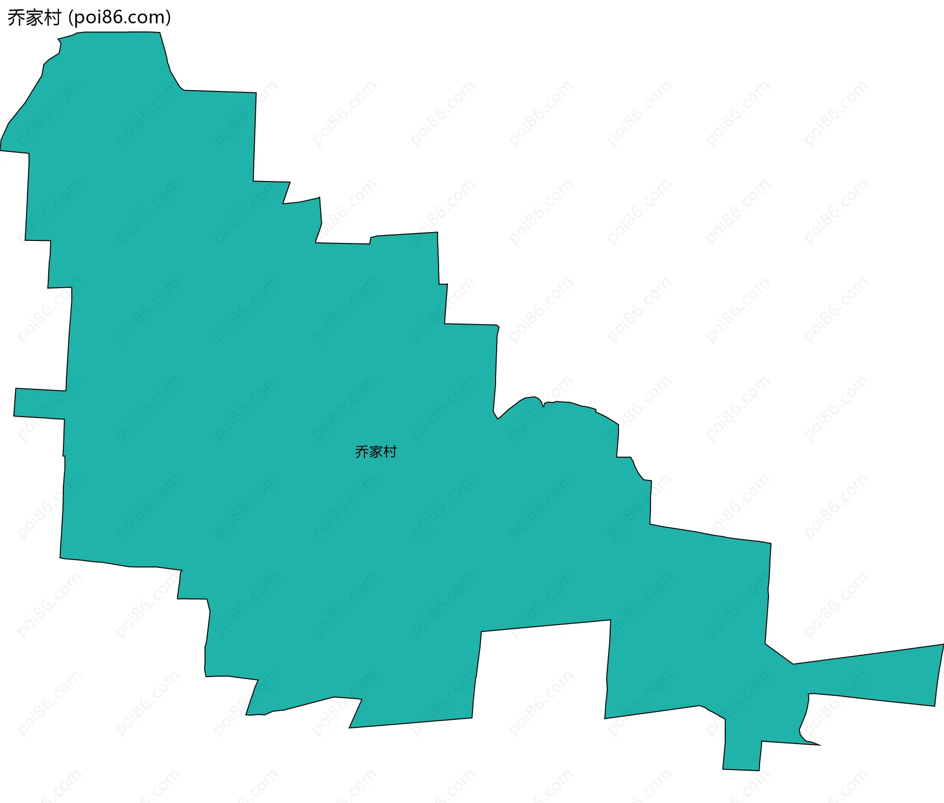 乔家村边界地图