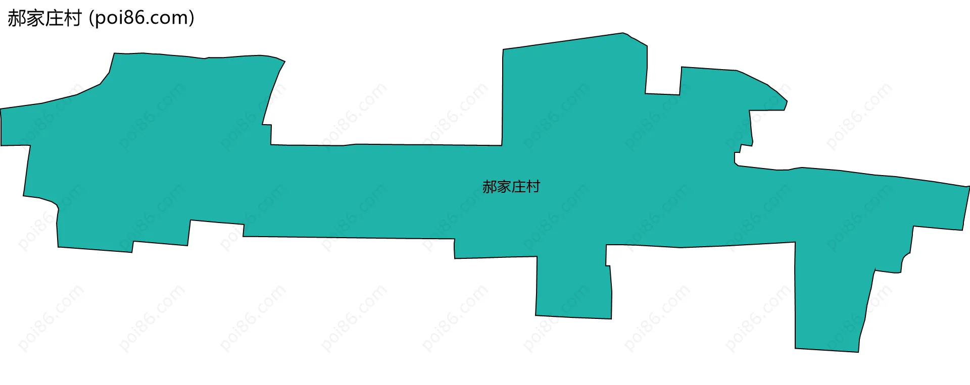 郝家庄村边界地图