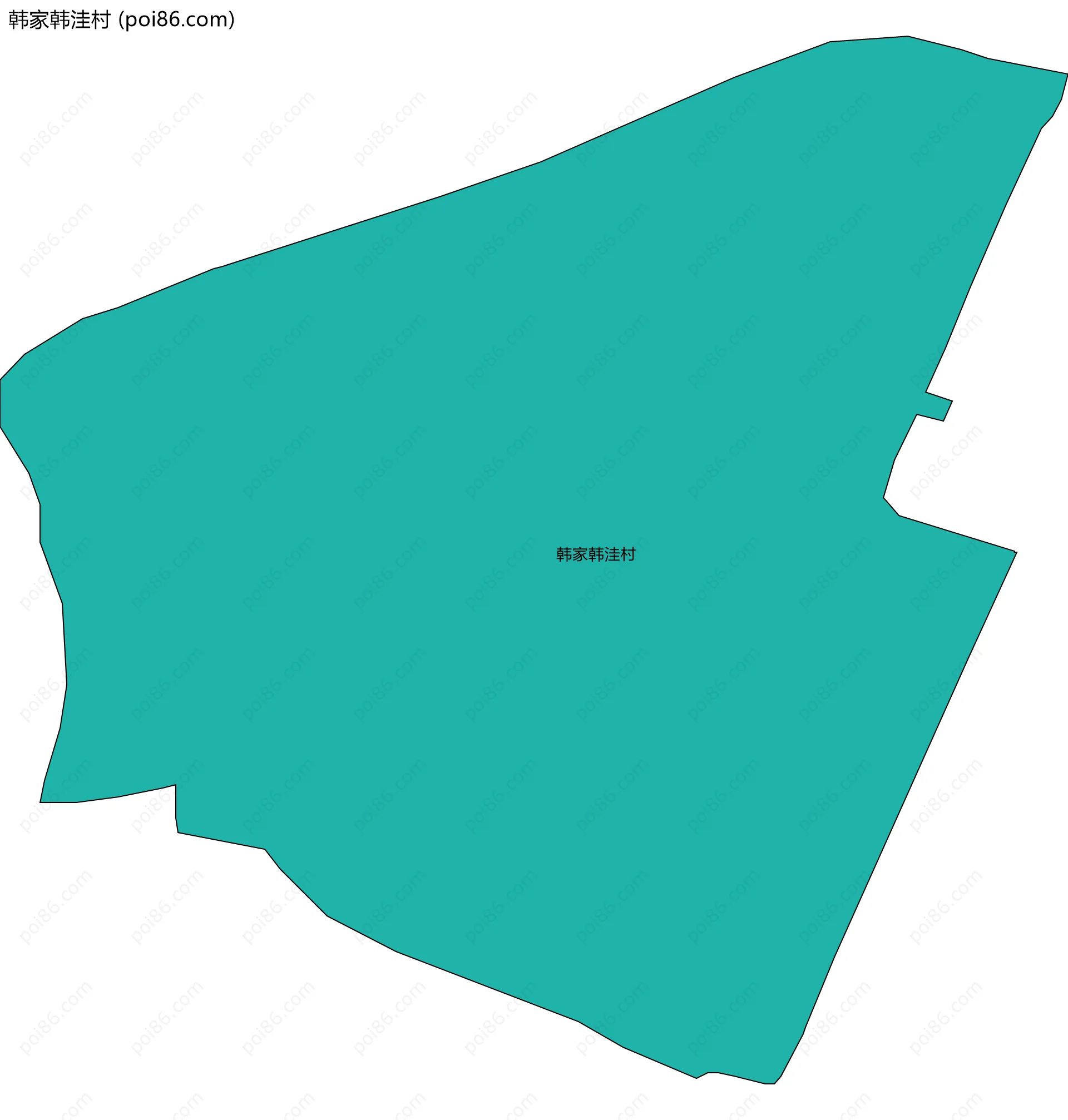 韩家韩洼村边界地图