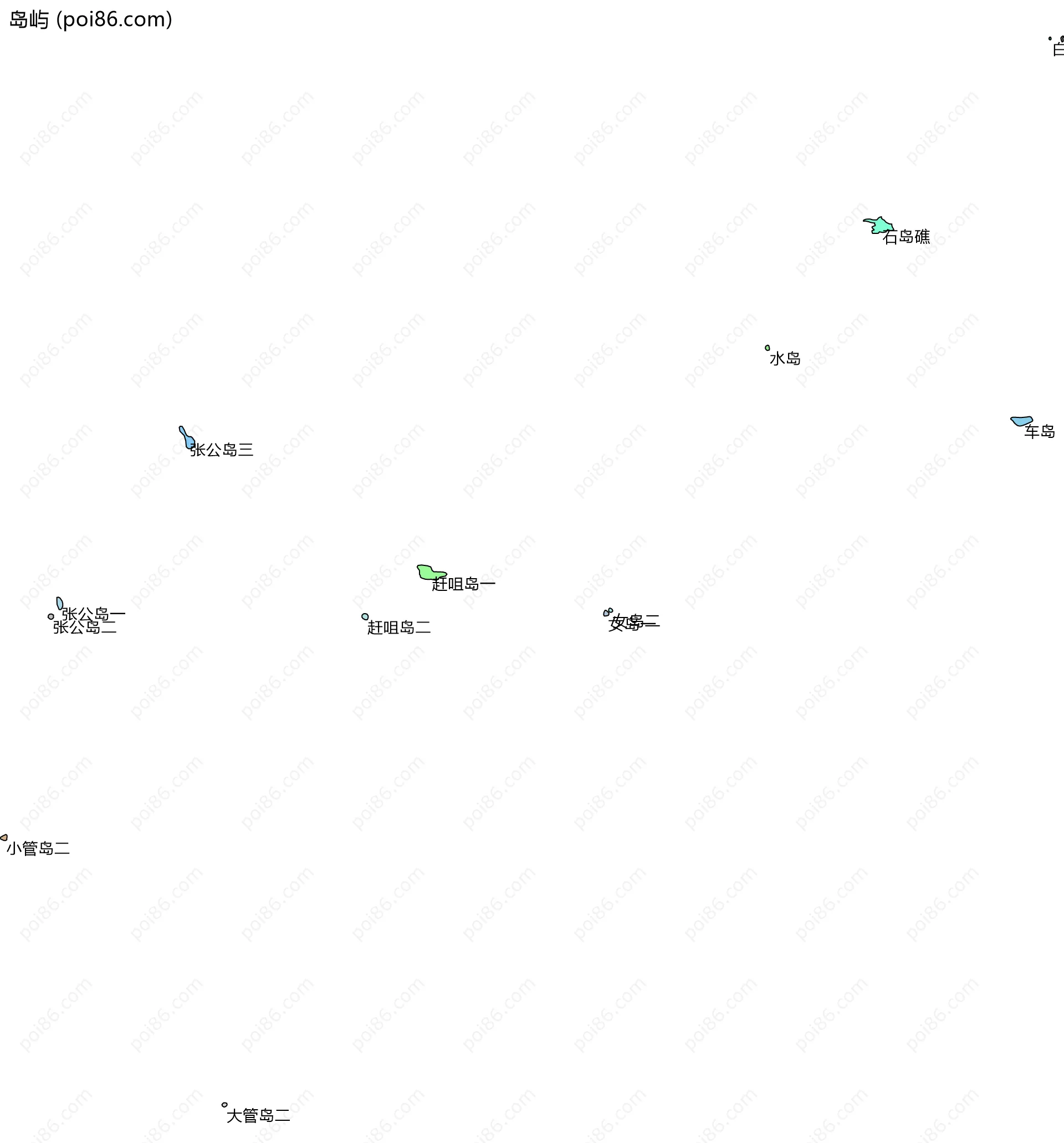 岛屿边界地图(五级行政区划)