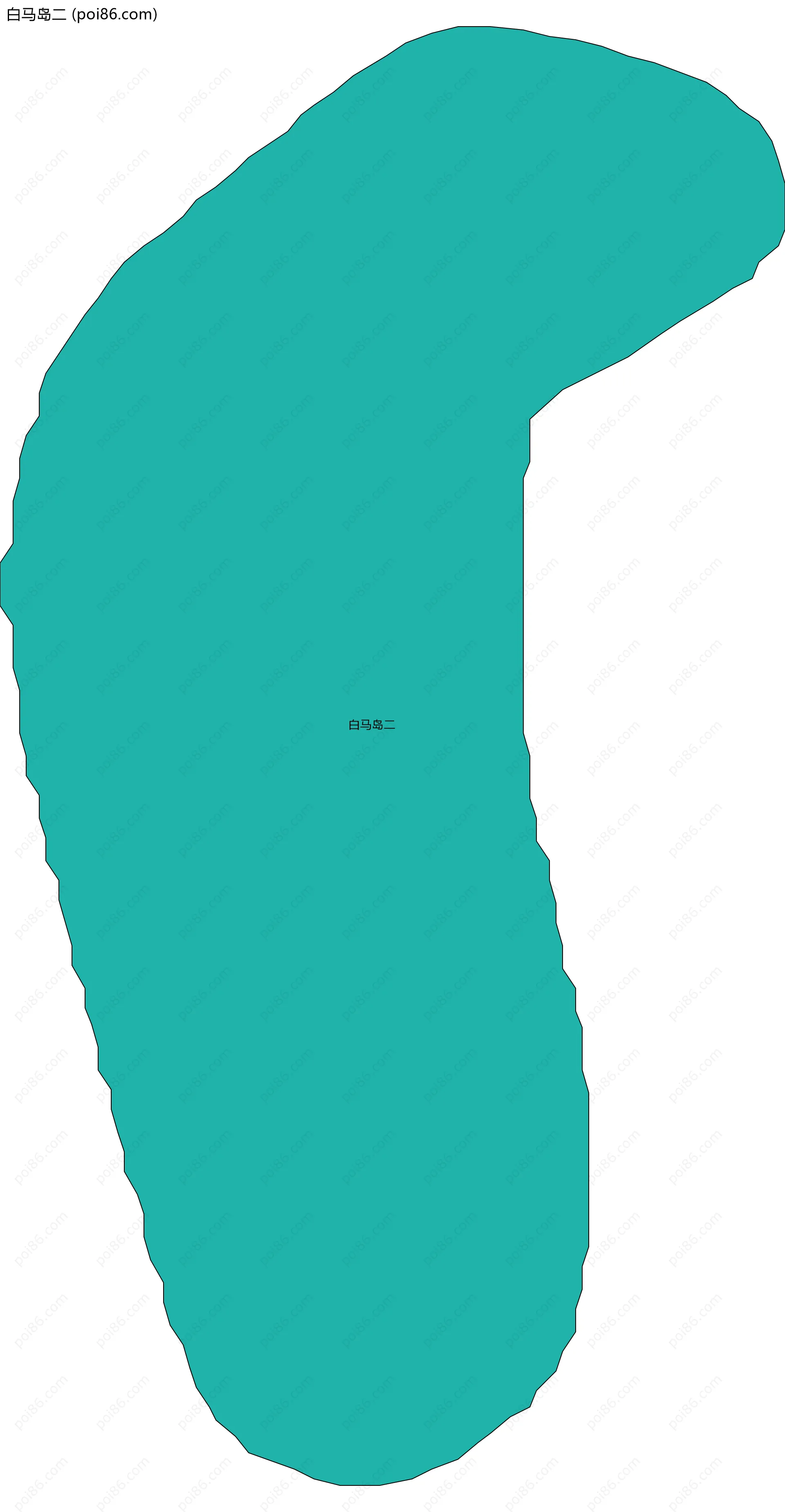 白马岛二边界地图