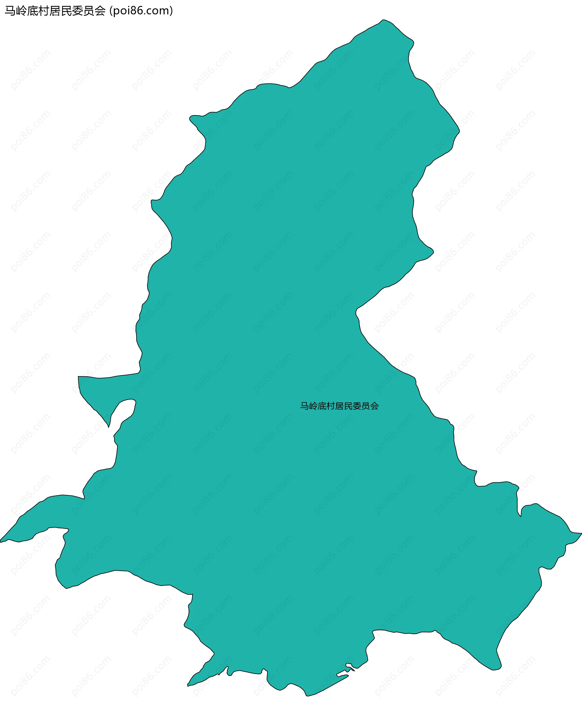 马岭底村居民委员会边界地图