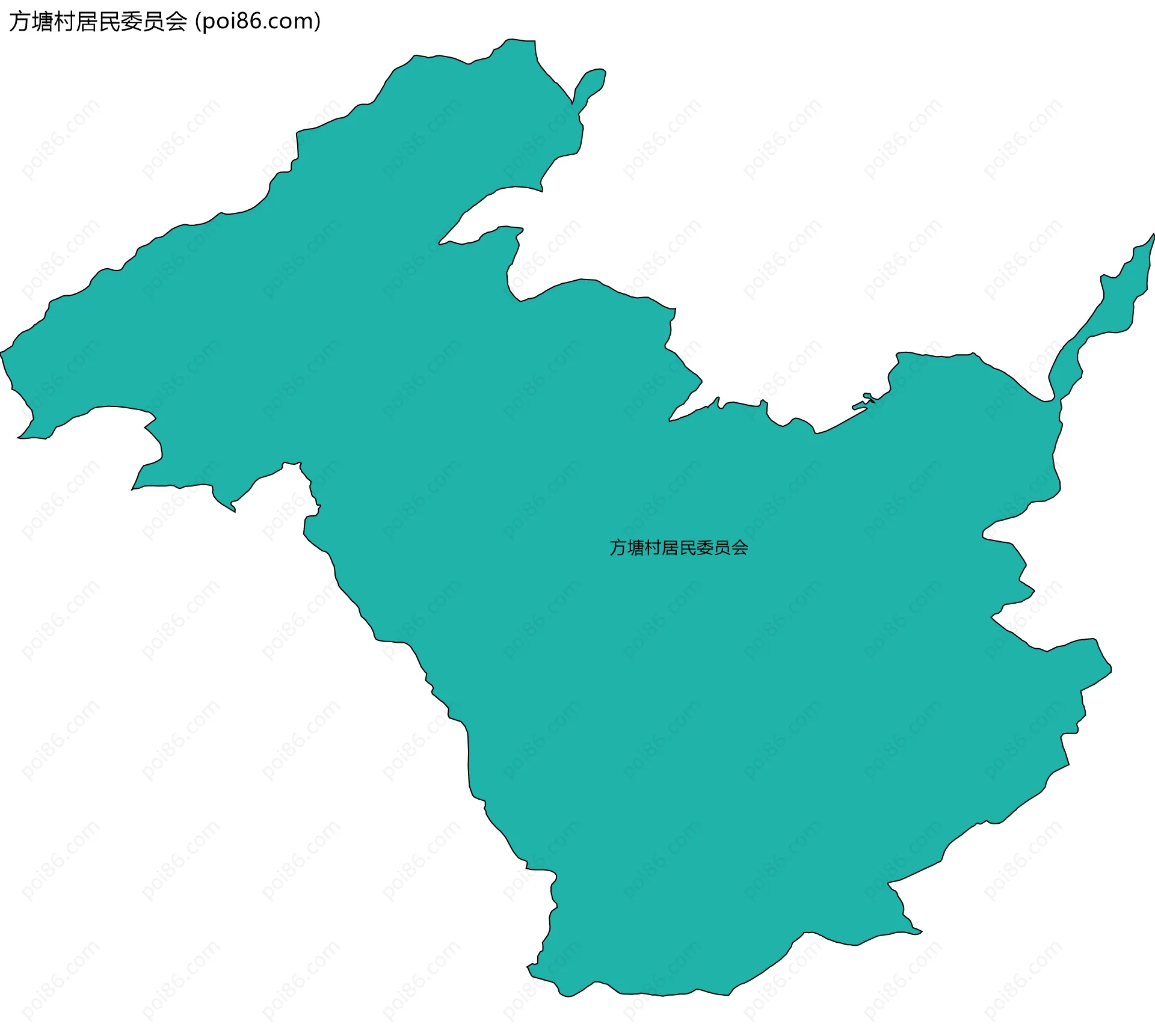 方塘村居民委员会边界地图