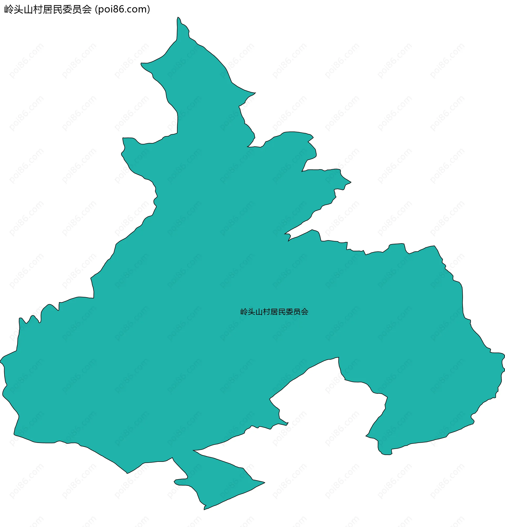 岭头山村居民委员会边界地图
