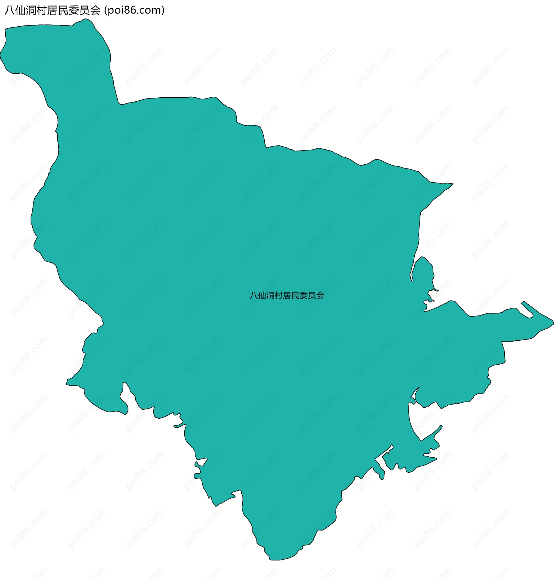 八仙洞村居民委员会边界地图