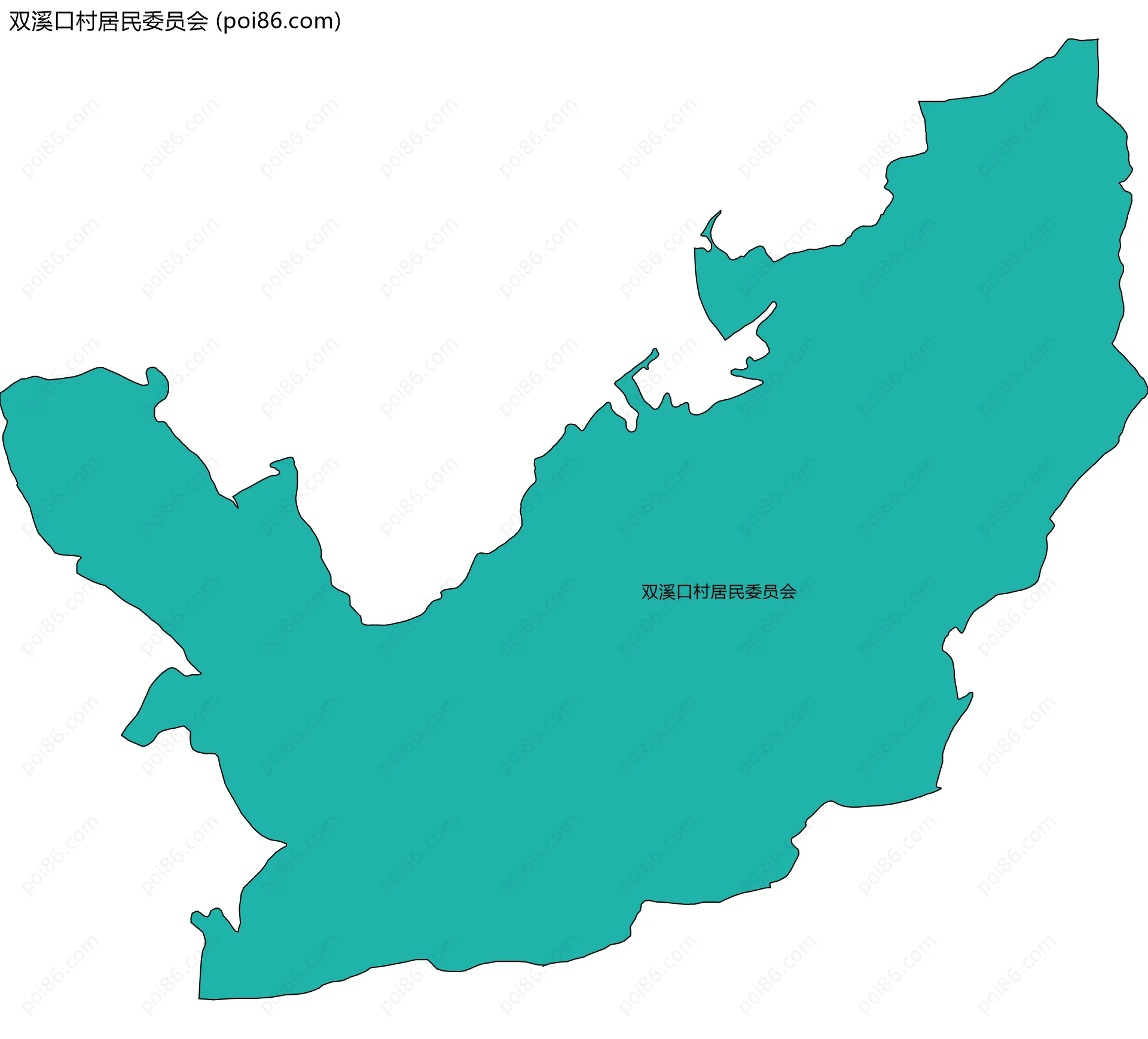 双溪口村居民委员会边界地图