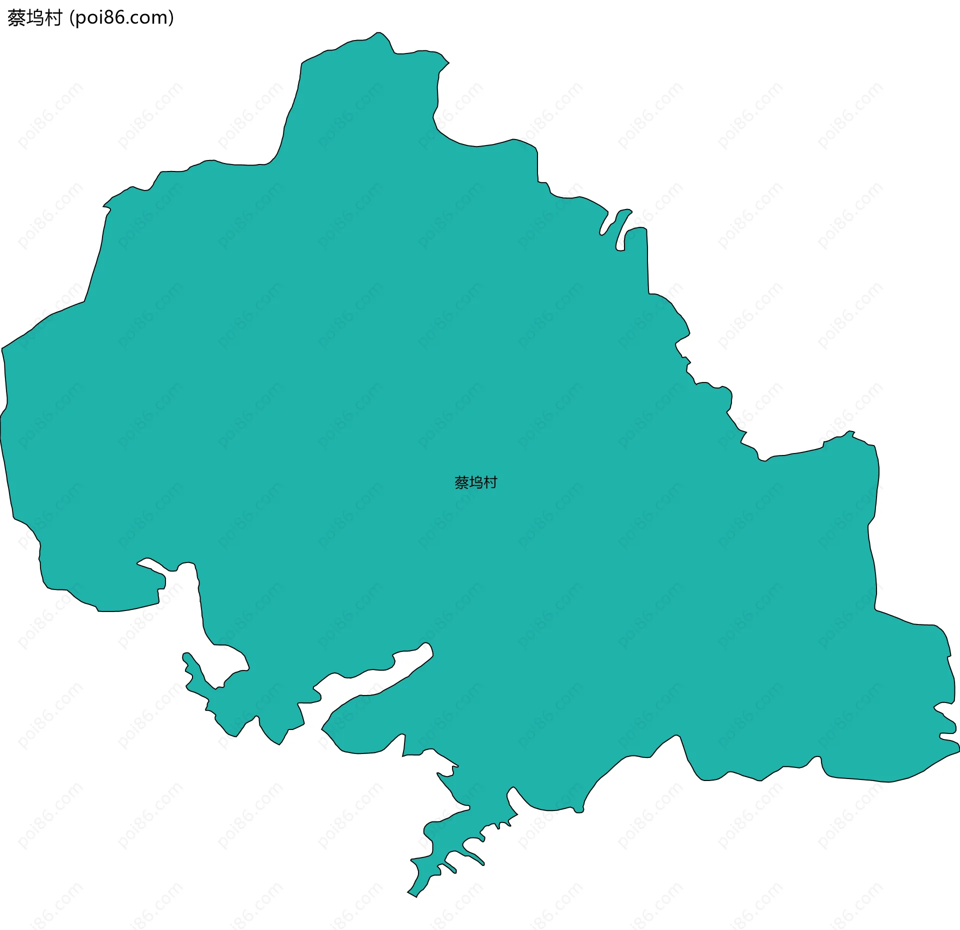 蔡坞村边界地图