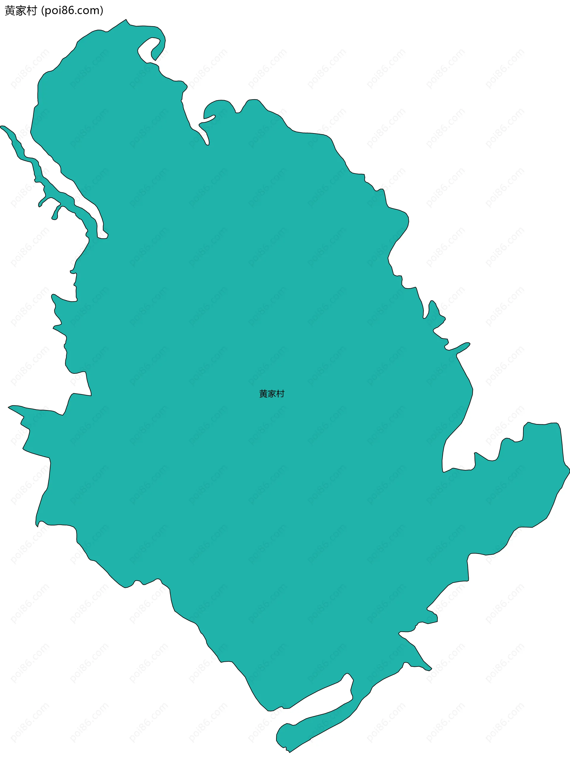 黄家村边界地图