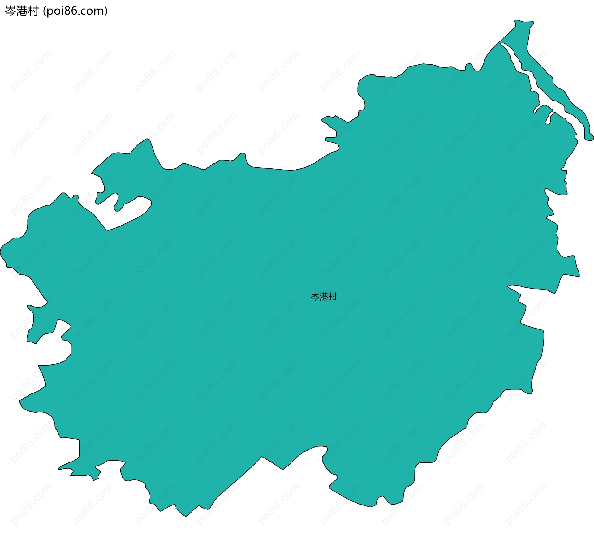 岑港村边界地图