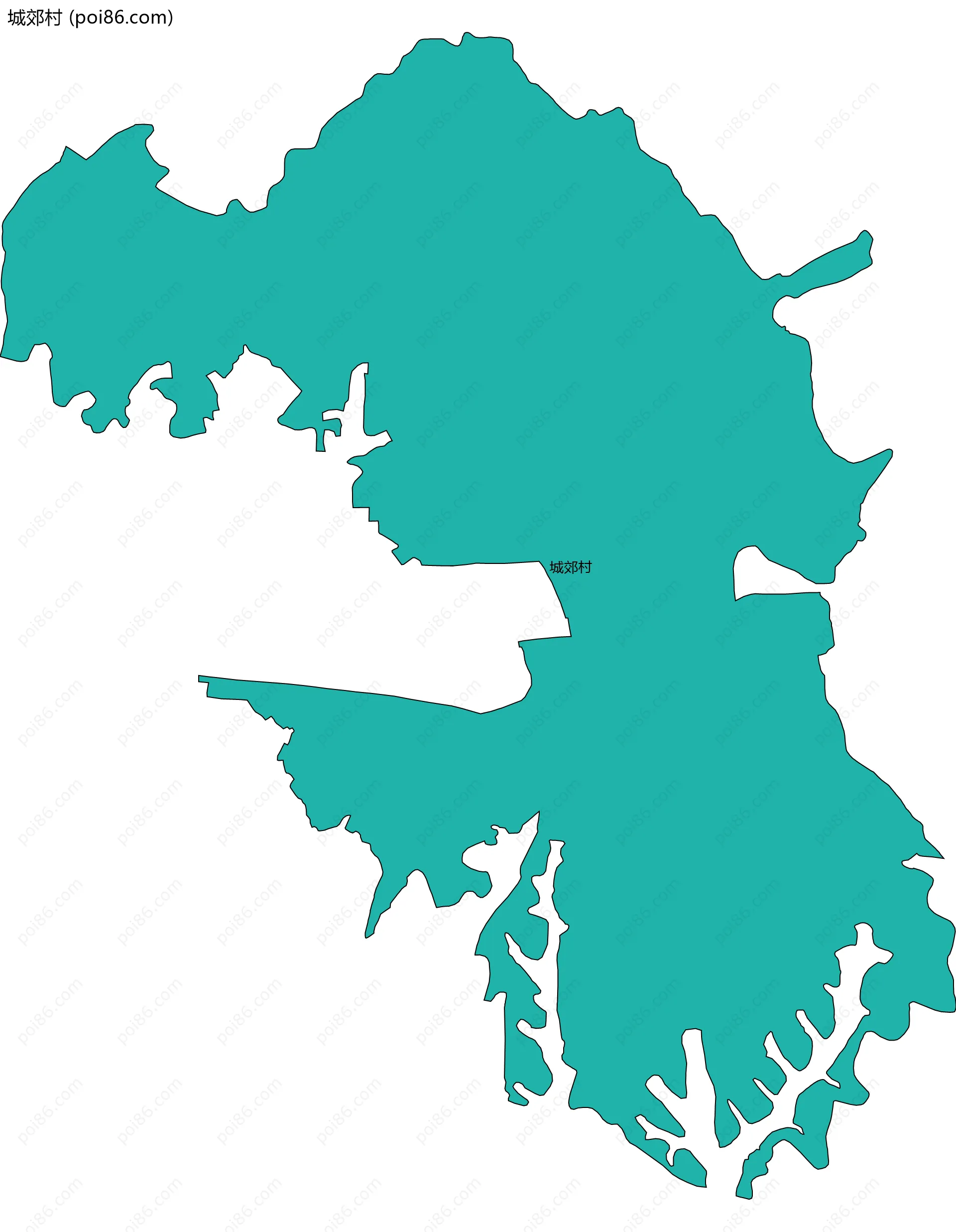 城郊村边界地图