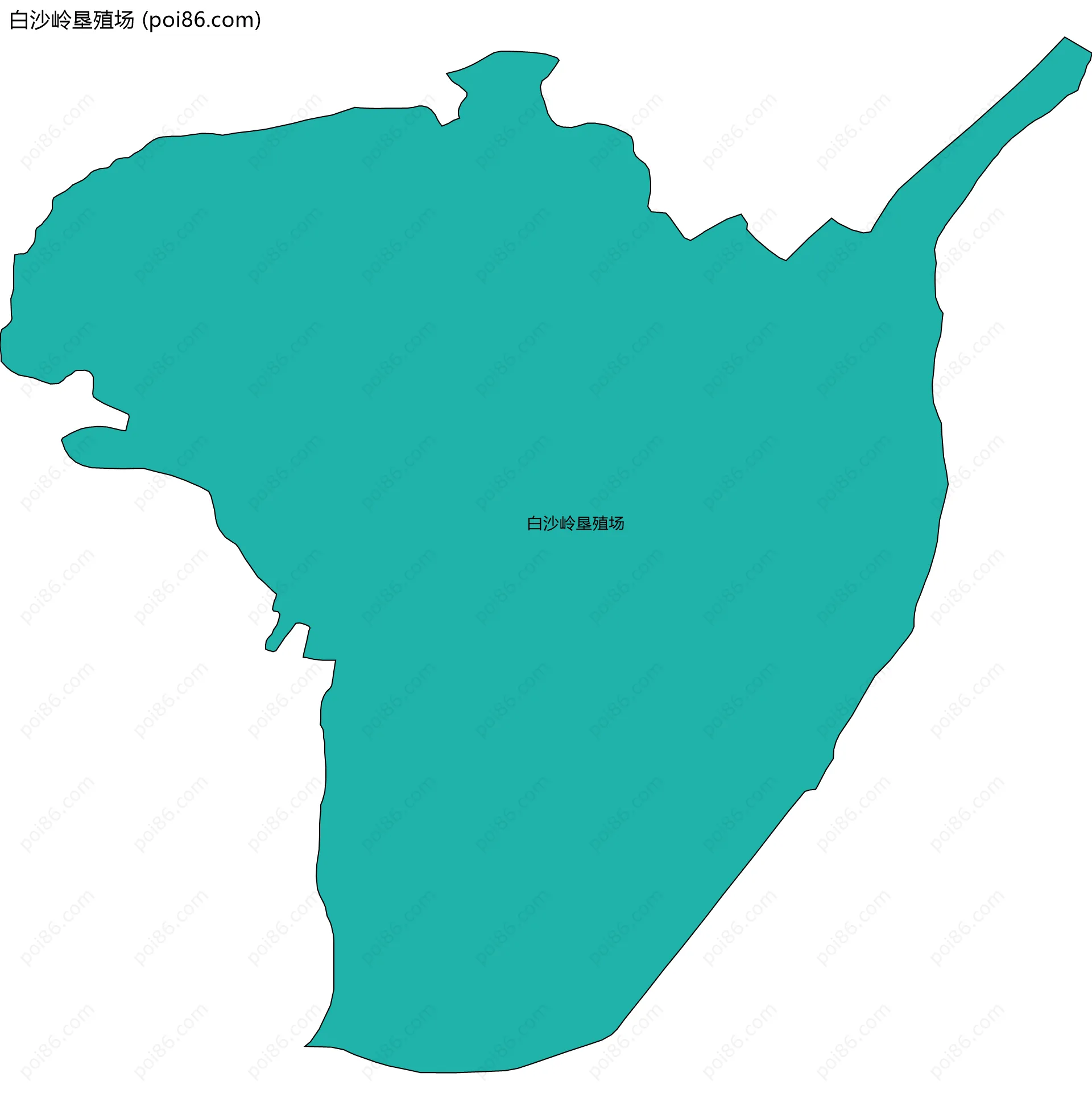 白沙岭垦殖场边界地图