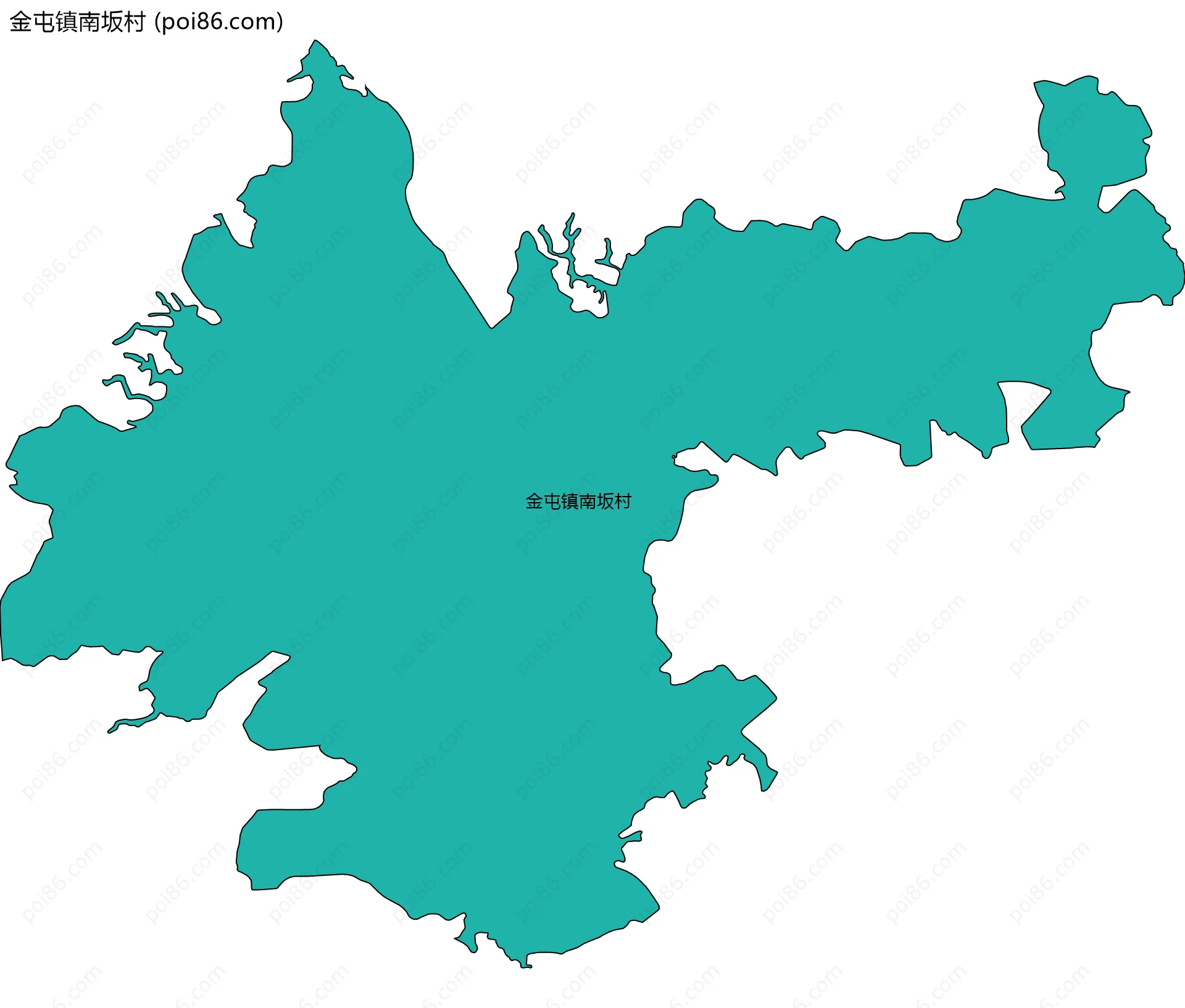 金屯镇南坂村边界地图