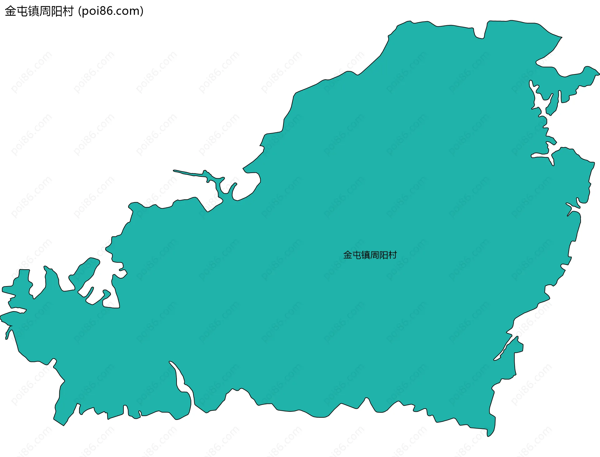 金屯镇周阳村边界地图