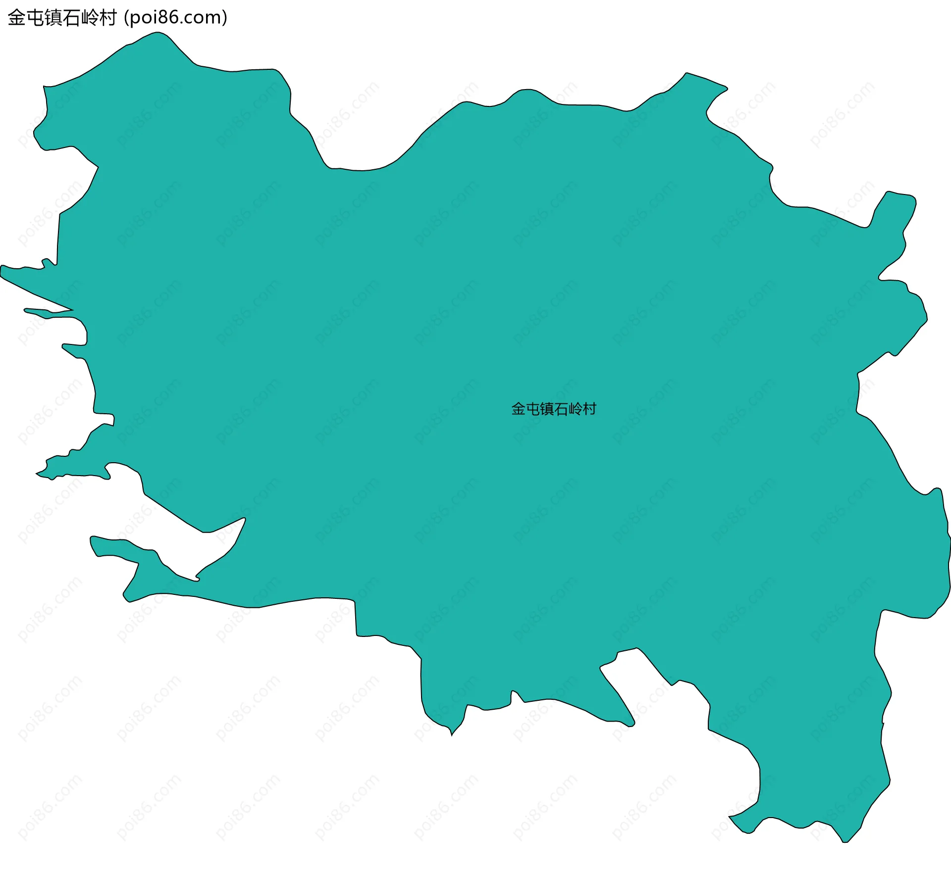 金屯镇石岭村边界地图