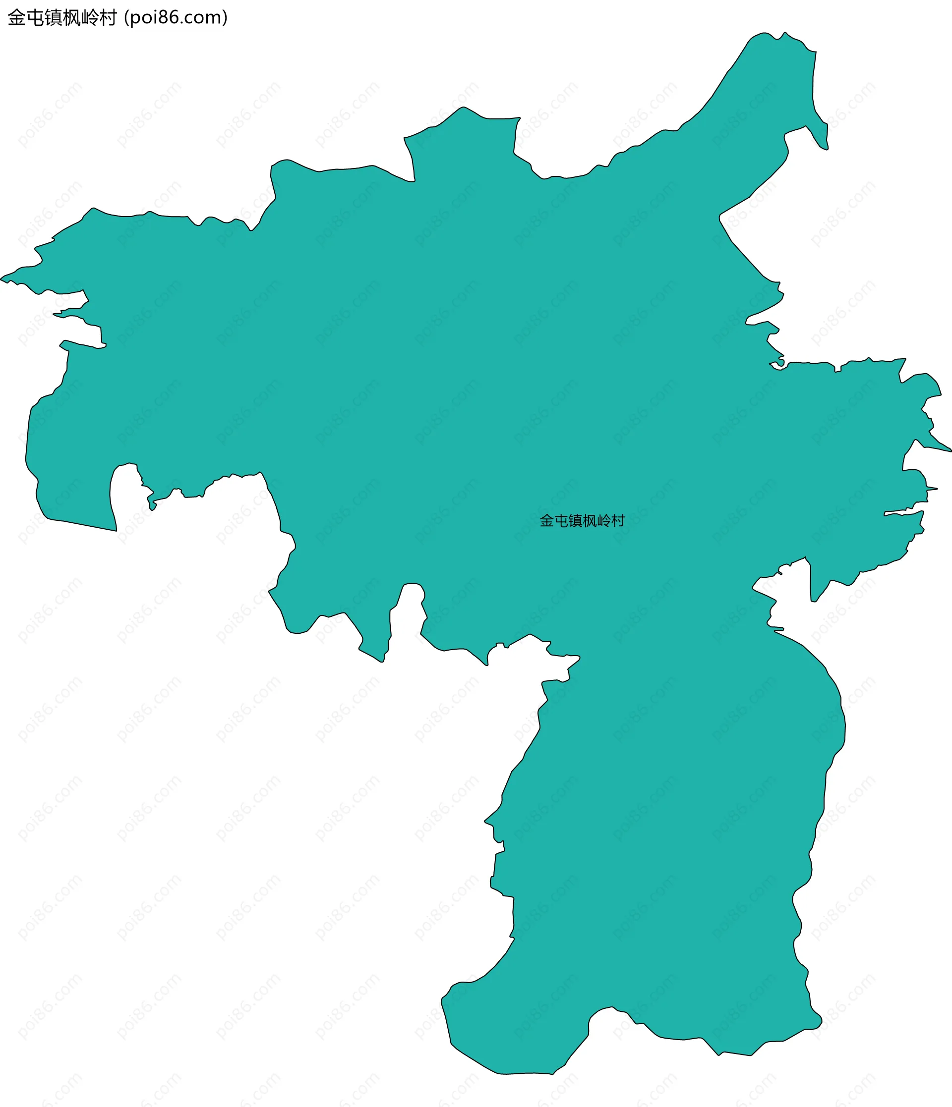 金屯镇枫岭村边界地图