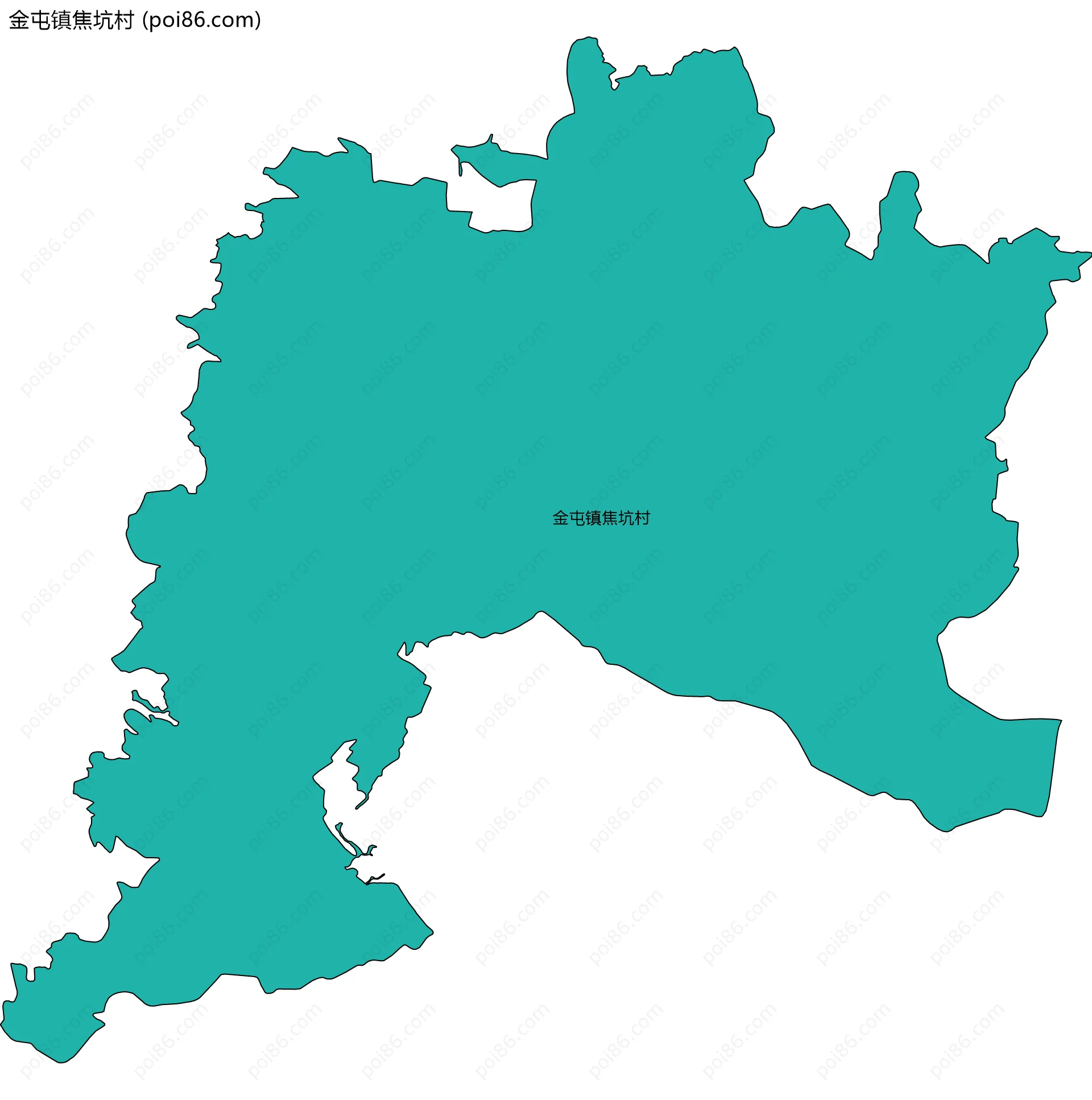 金屯镇焦坑村边界地图