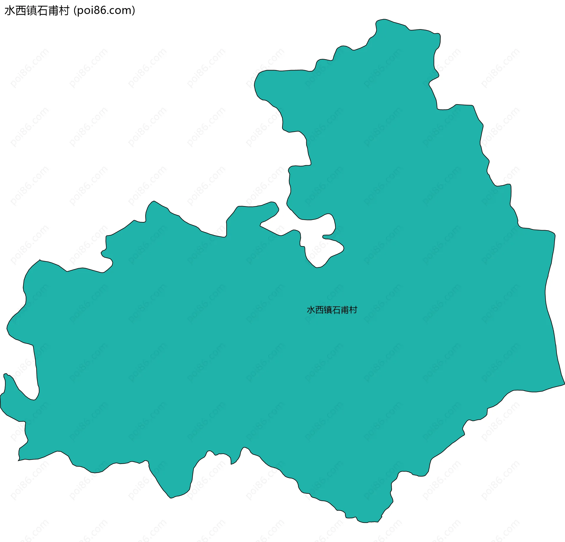 水西镇石甫村边界地图