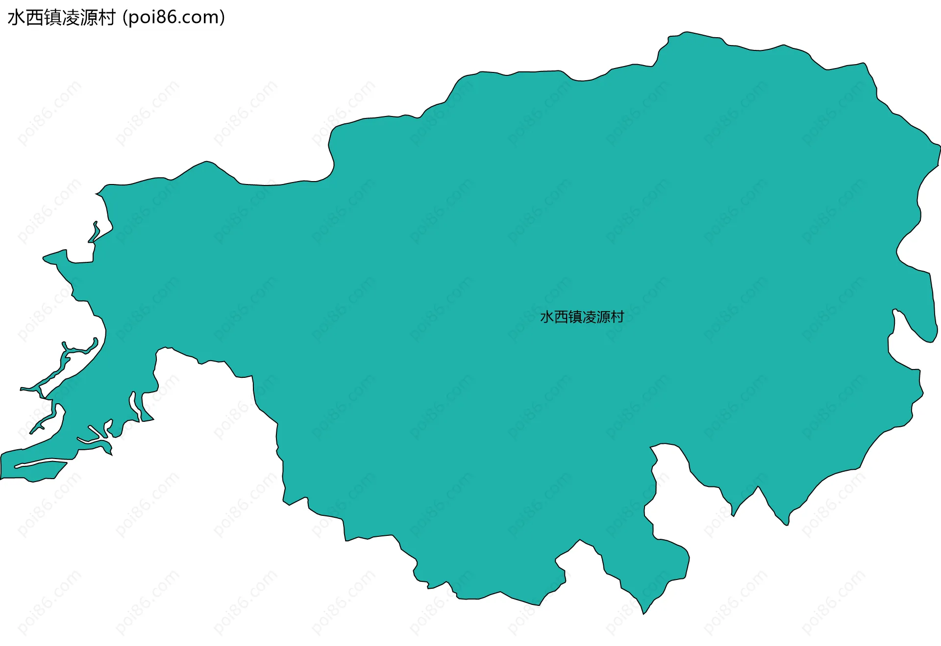 水西镇凌源村边界地图
